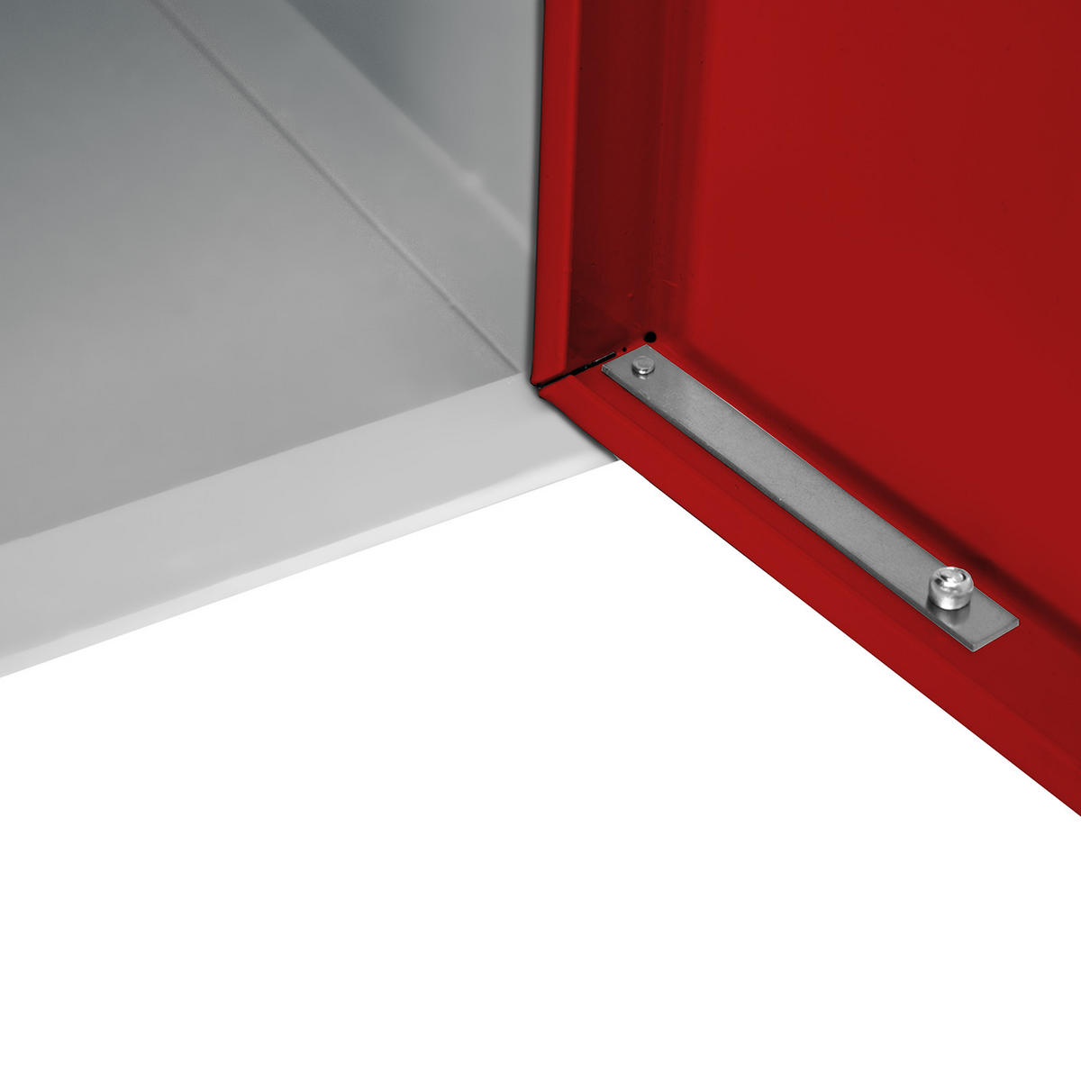 SCHLIESSFACHWÜRFEL 2x Blocky mit Zylinderschloss + 2 Schlüssel 40x40x40cm Lichtgrau/Rot - Rot/Grau, Metall (40/40/40cm) - PROREGAL