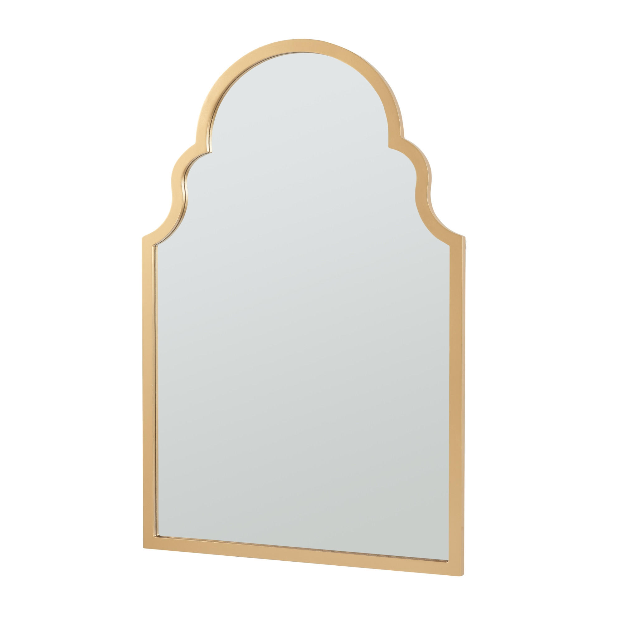 WANDSPIEGEL Hämeenkyrö - Goldfarben, Glas/Holzwerkstoff (60/2/90cm) - [en.casa]