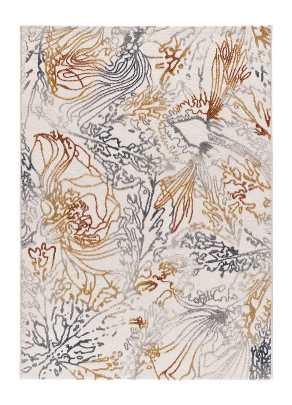 KURZFLORTEPPICH Creme / Mehrfarbig Amara 160/230 cm - Multicolor/Creme, Naturmaterialien/Textil (160/230cm) - Atticgo