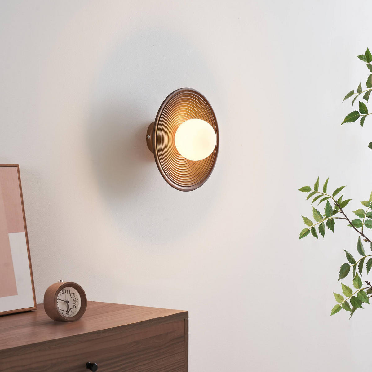 DECKENLEUCHTE Thalan, Hölzern und weiß, 15cm - Beige, Holz (15/25/25cm) - KOSILUM