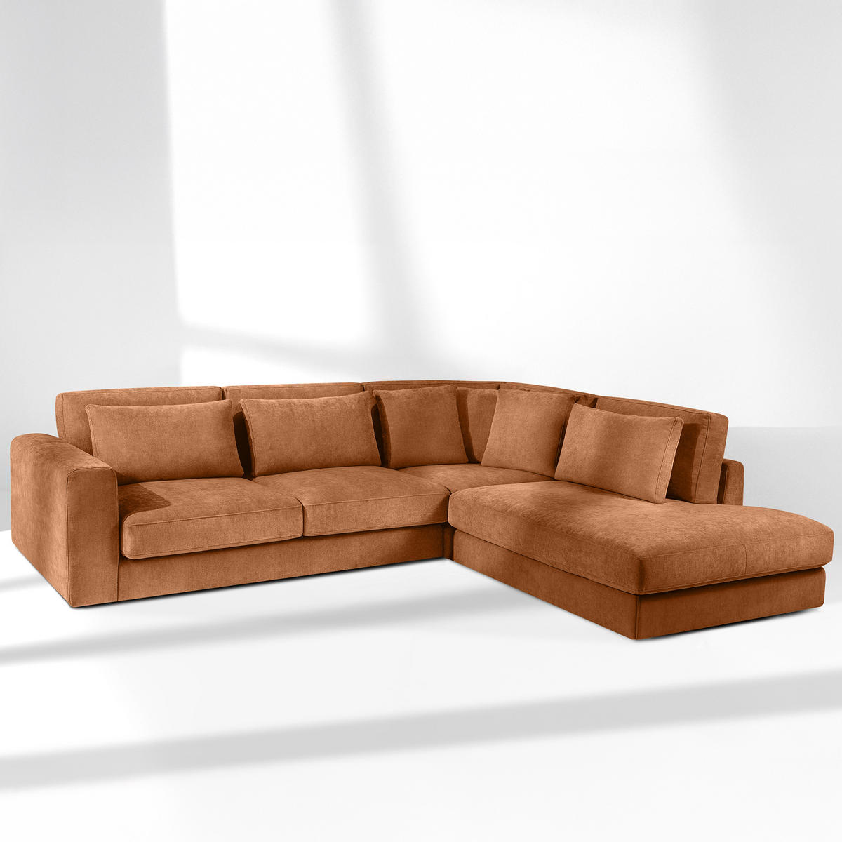 ECKSOFA rechts VERUS - Rot, Holz/Holzwerkstoff (297/248cm) - KONSIMO®