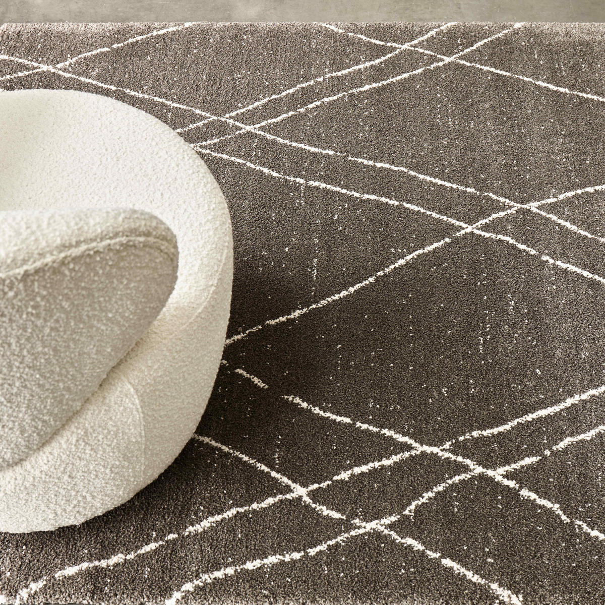 TEPPICH, 200 x 290 cm, Grau - Dunkelgrau/Grau, Textil (290/200cm) - Oviala