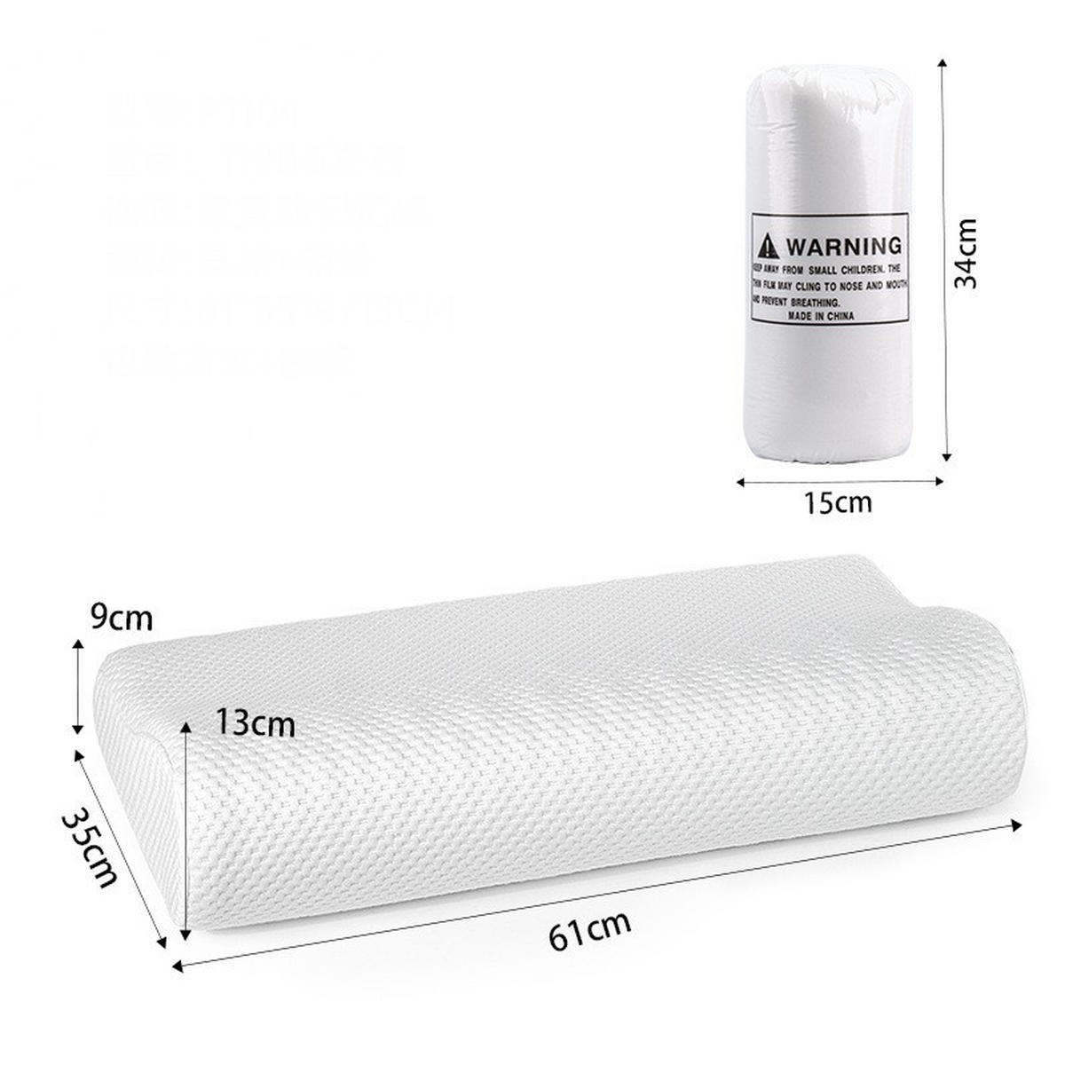KOPFKISSEN Memoryschaum orthopädisch-60*35*13/9-weiß - Weiß, Textil (60/35cm)
