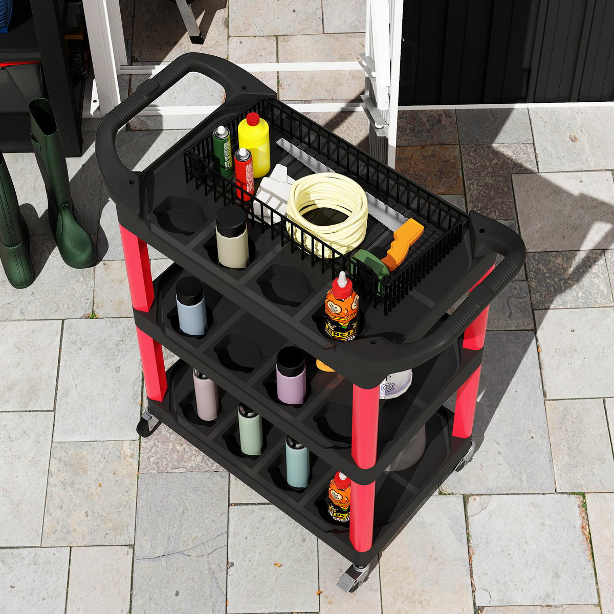 WERKZEUGWAGEN DE-09532 Rot - Rot, Kunststoff (43/97/83cm) - ComfortXL