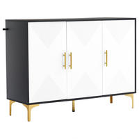 SIDEBOARD Black 120/40/88 CM - Schwarz, Holz (40/88/120cm) - Urban Meuble