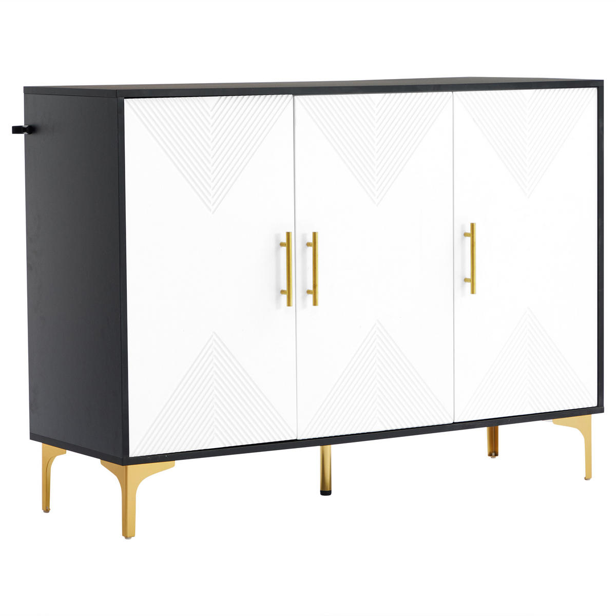 SIDEBOARD Black 120/40/88 CM - Schwarz, Holz (40/88/120cm) - Urban Meuble