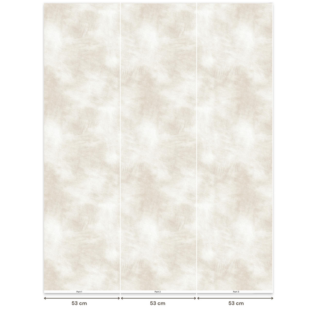 TAPETE - Dezent - Textur - Beige - 160x200 cm - Creme, Papier (160/200cm) - OnlyWow