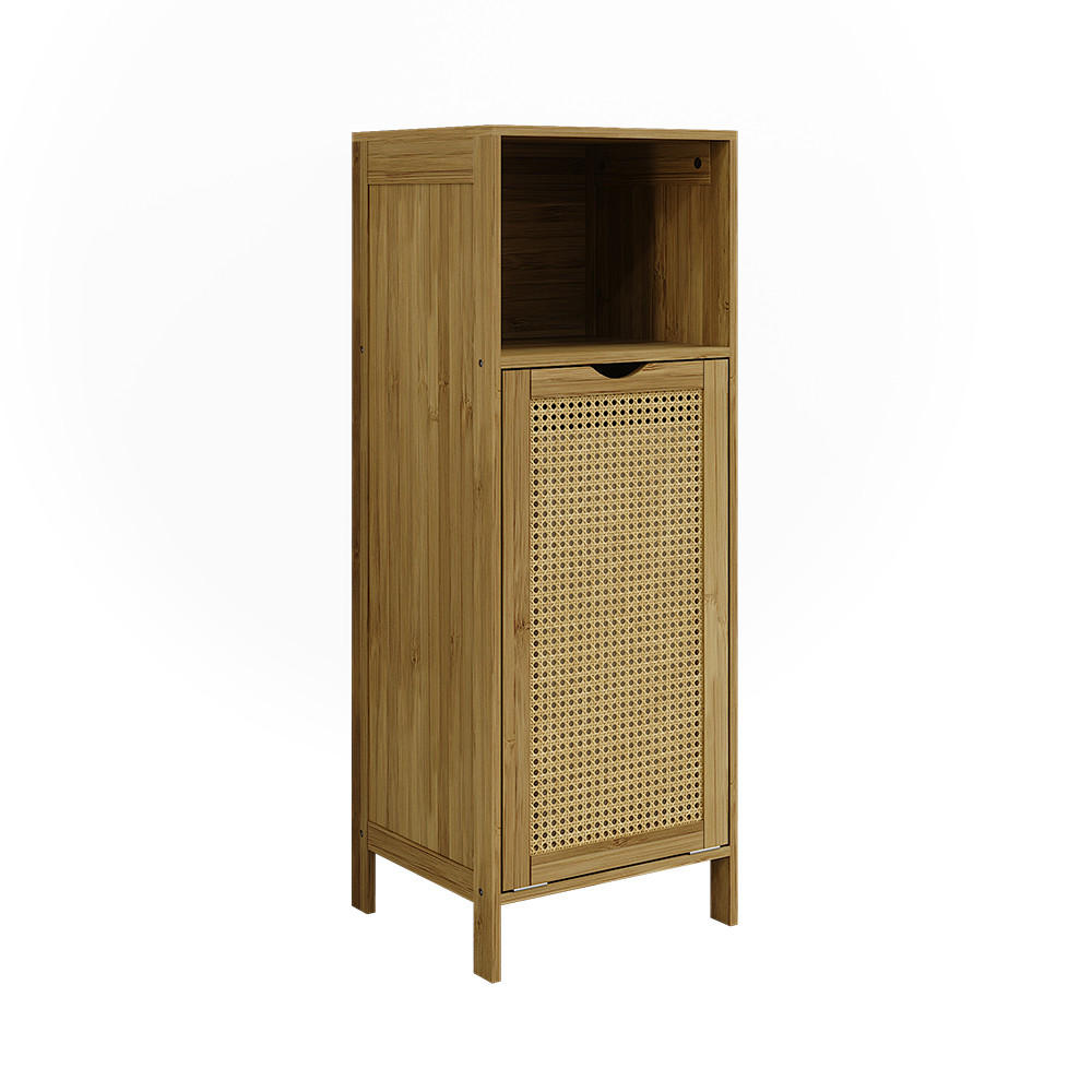 BADRUMSSKÅP Liora bambu 36x98 cm Grön 98/36/33 cm