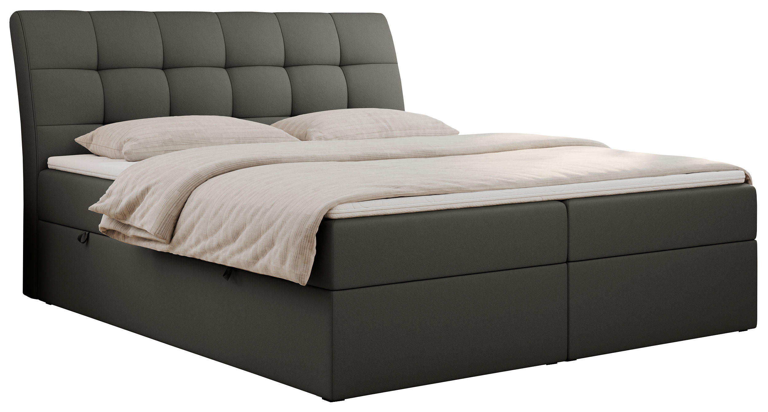 MKS Boxbett Dunkelgrau 120x200 cm