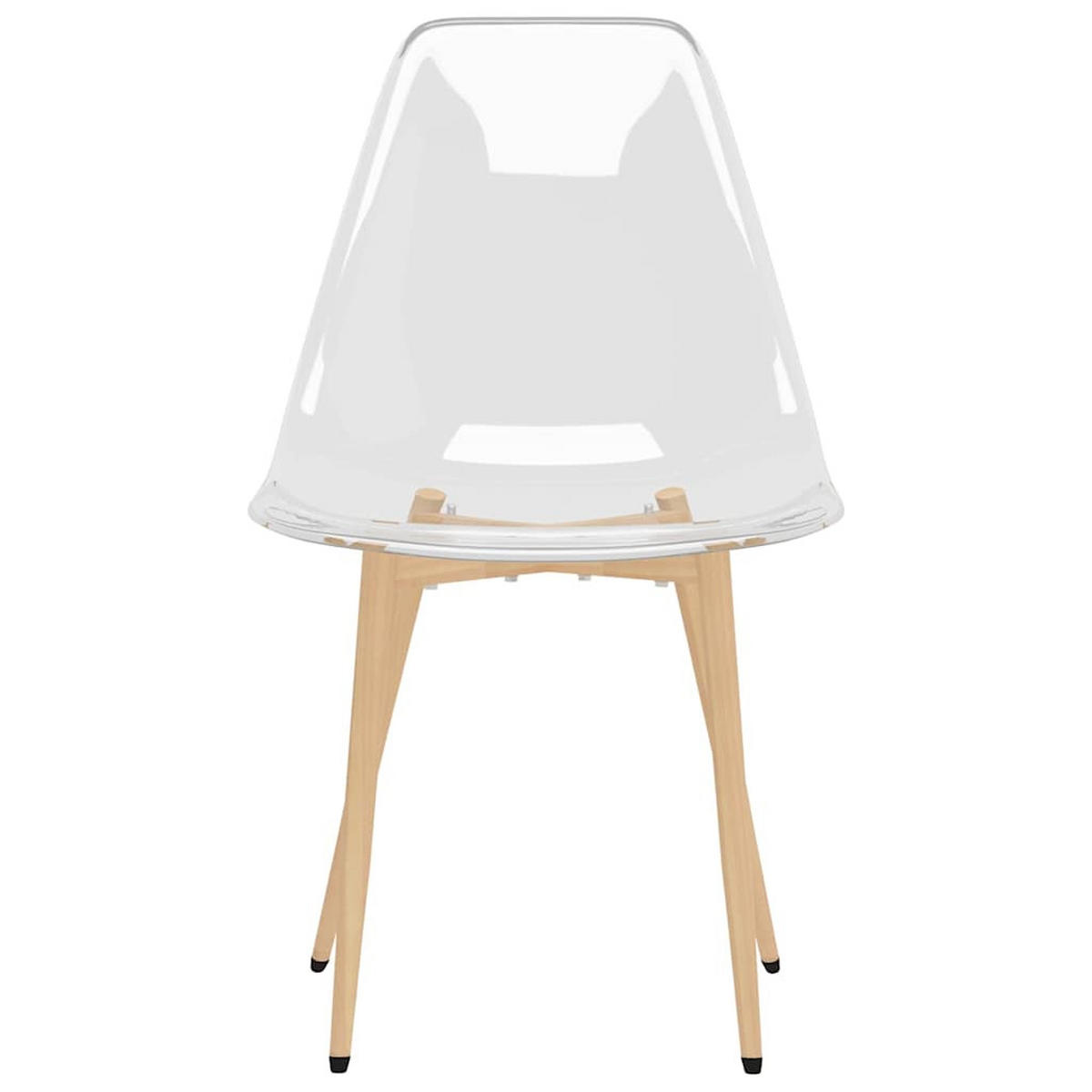 ESSZIMMERSTÜHLE 2 Stk. Transparent PET 46*52*84cm - Transparent, Metall (46/84/52cm) - ZMH