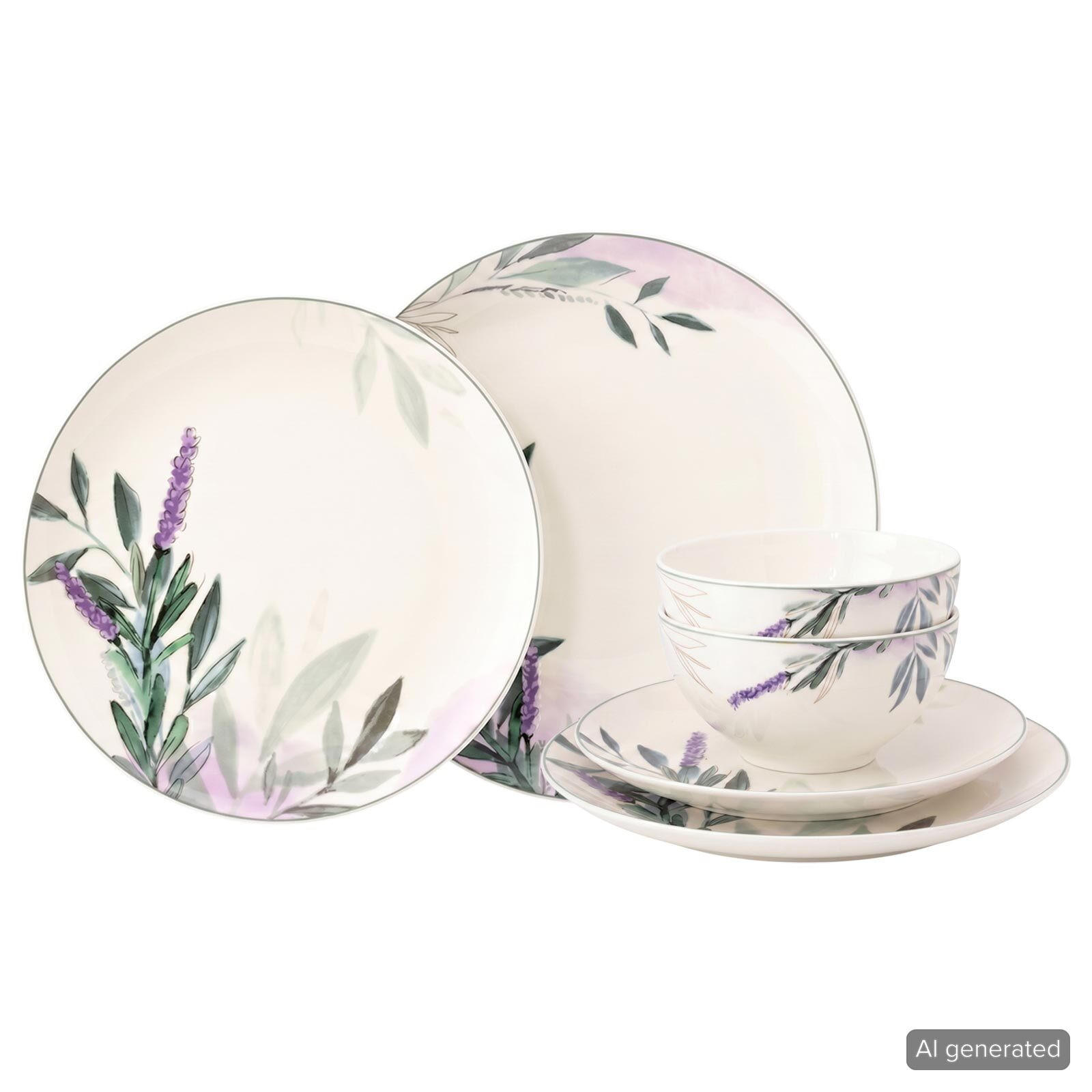 BASIC-SET Savona Provence bunt-beige 6er Set - Beige/Multicolor, Keramik (2/2/2cm) - Seltmann Weiden