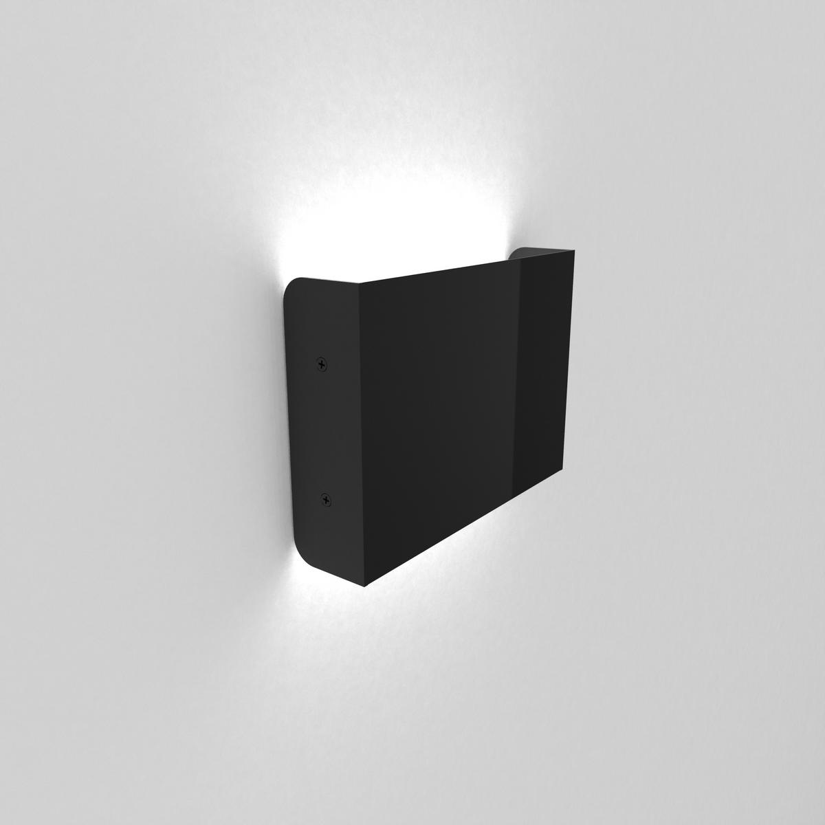 LED-WANDLEUCHTE - Schwarz Hochglanz, Metall (15.4/11/3.6cm) - Lumicom