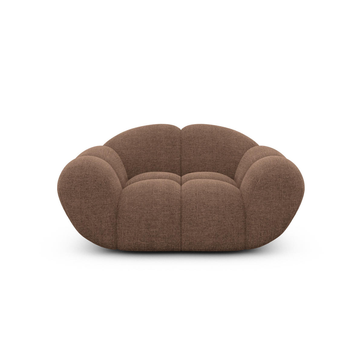 SESSEL Strukturstoff Braun - Braun, Textil (135/70/93cm) - VAROYAL