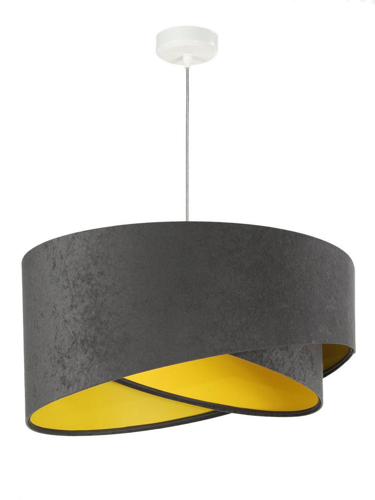 HÄNGELEUCHTE Grau 50/23 cm - Gelb, Kunststoff (50/1.3/23cm) - ONZENO