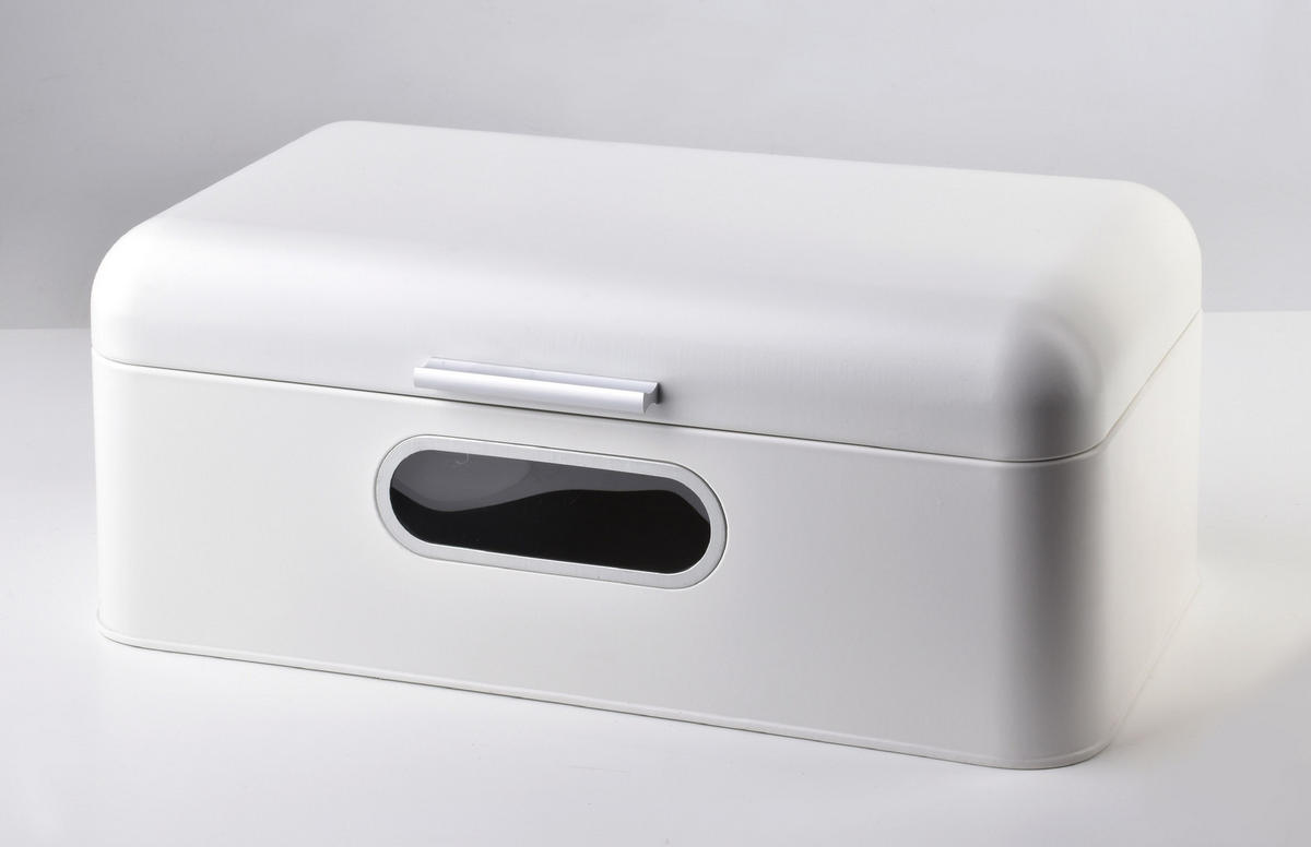 BROTKASTEN Samuel Weiß 42/22.5/17 cm Metall - Weiß, Metall (22.5/17/42cm) - Mondex