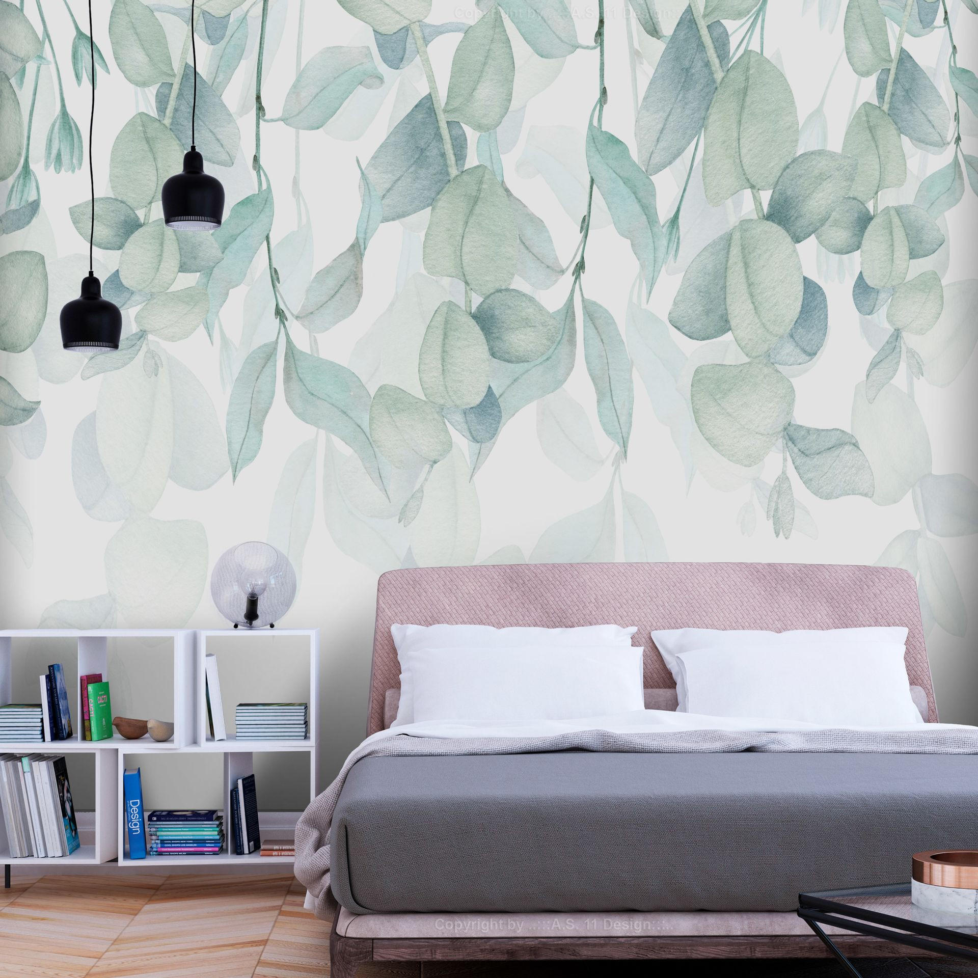 SELBSTKLEBENDE FOTOTAPETE 392/280 cm - Weiß/Grün, Kunststoff/Textil (392/1cm) - KUNSTLOFT