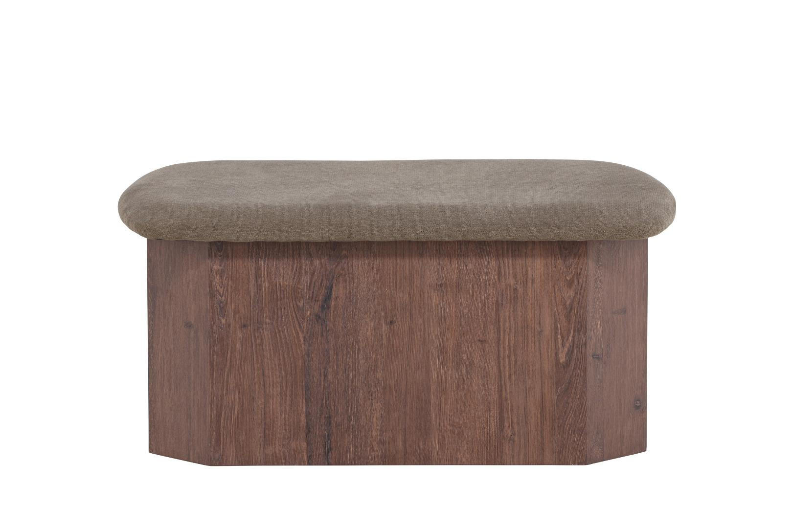 POUF, Todd, Mocca, Holzwerkstoff / MDF / Polyester / Leinen, 88 x 59 x 42 cm - Mokka, Holzwerkstoff/Textil (88/42/59cm) - ebuy24