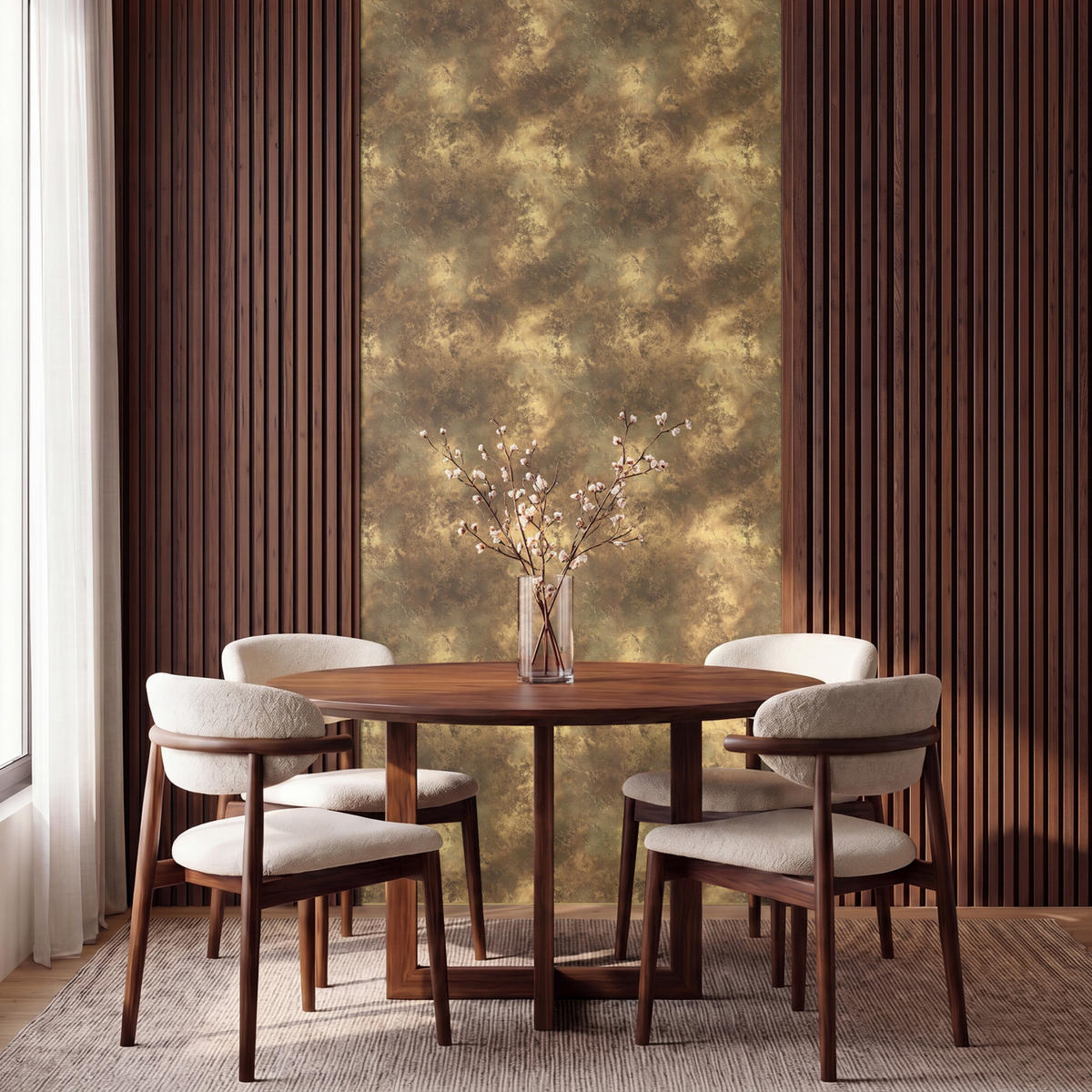 TAPETE - Antik - Metallic-Look - Gold - 140x300 cm - Messingfarben, Papier (140/300cm) - OnlyWow