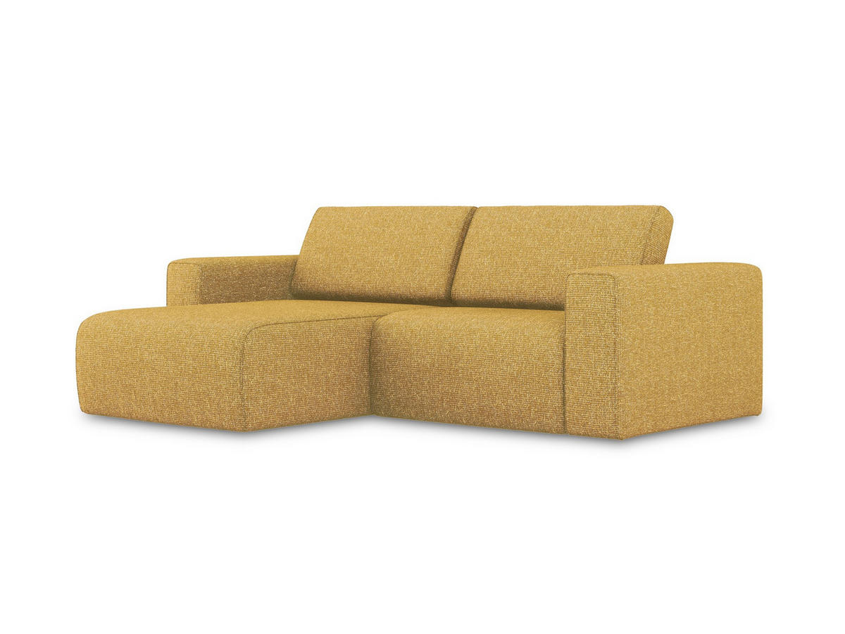 ECKSOFA Links Strukturstoff Stoff Gelb - Currygelb/Gelb, Kunststoff/Textil (167/224cm) - Makamii
