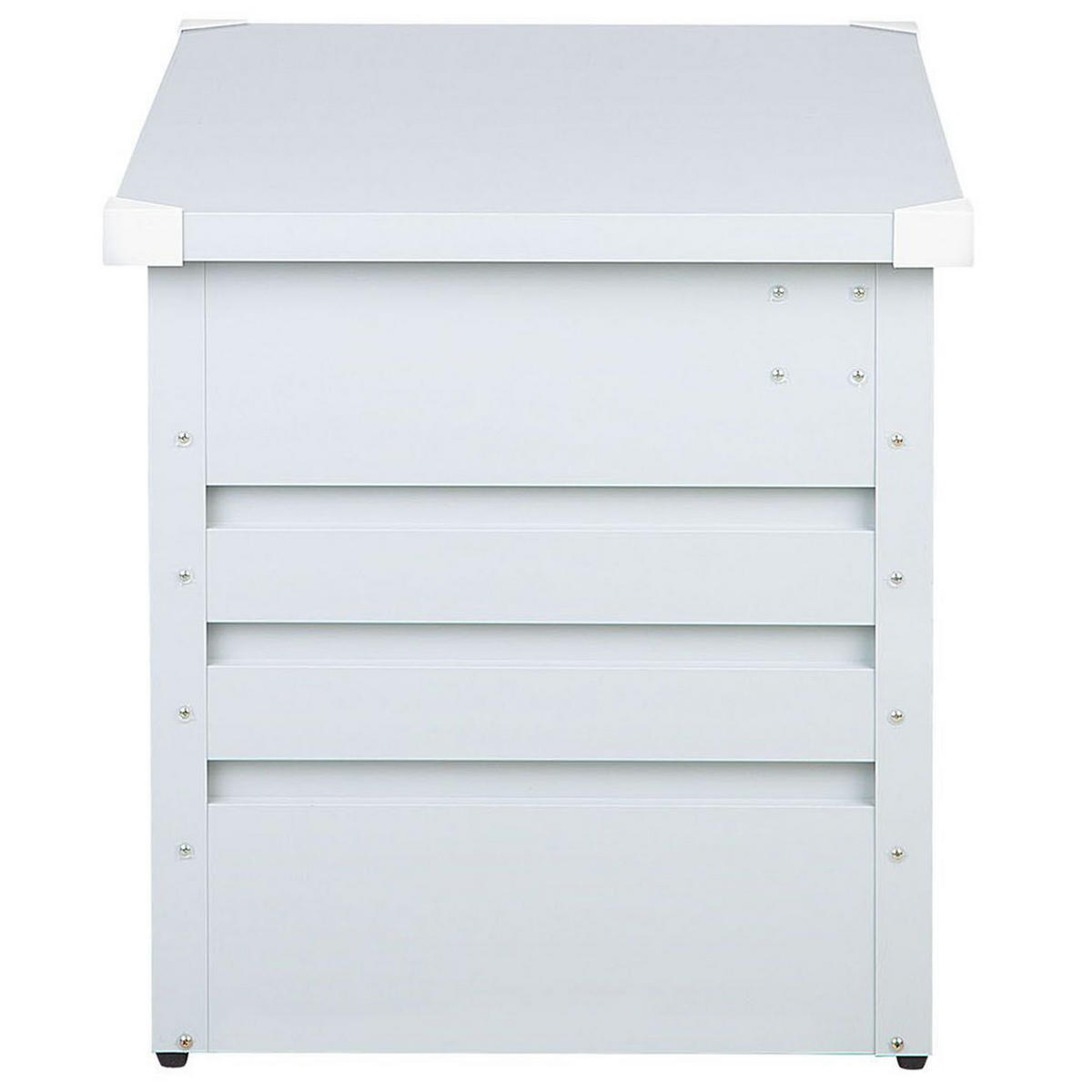 AUFLAGENBOX Stahl hellgrau 165/70 cm Cebrosa - Hellgrau, Metall (165/67/70cm) - Beliani