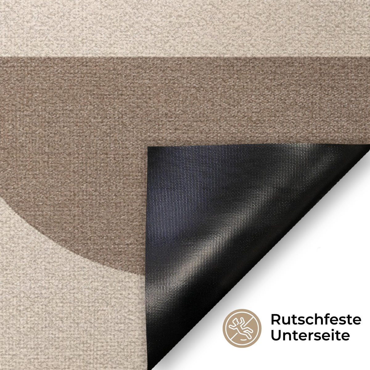 FUSSMATTE Geometrisch - Gewebte Struktur - Modern Fußabtreter 60x40 cm - Beige, Kunststoff (60/40cm) - MuchoWow