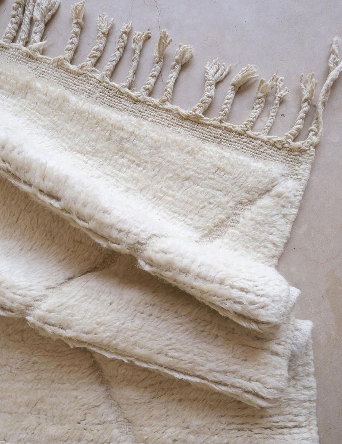 BERBERTEPPICH handgewebt Marokko 165x 238 cm - Weiß, Naturmaterialien (165/238cm) - AFK Living