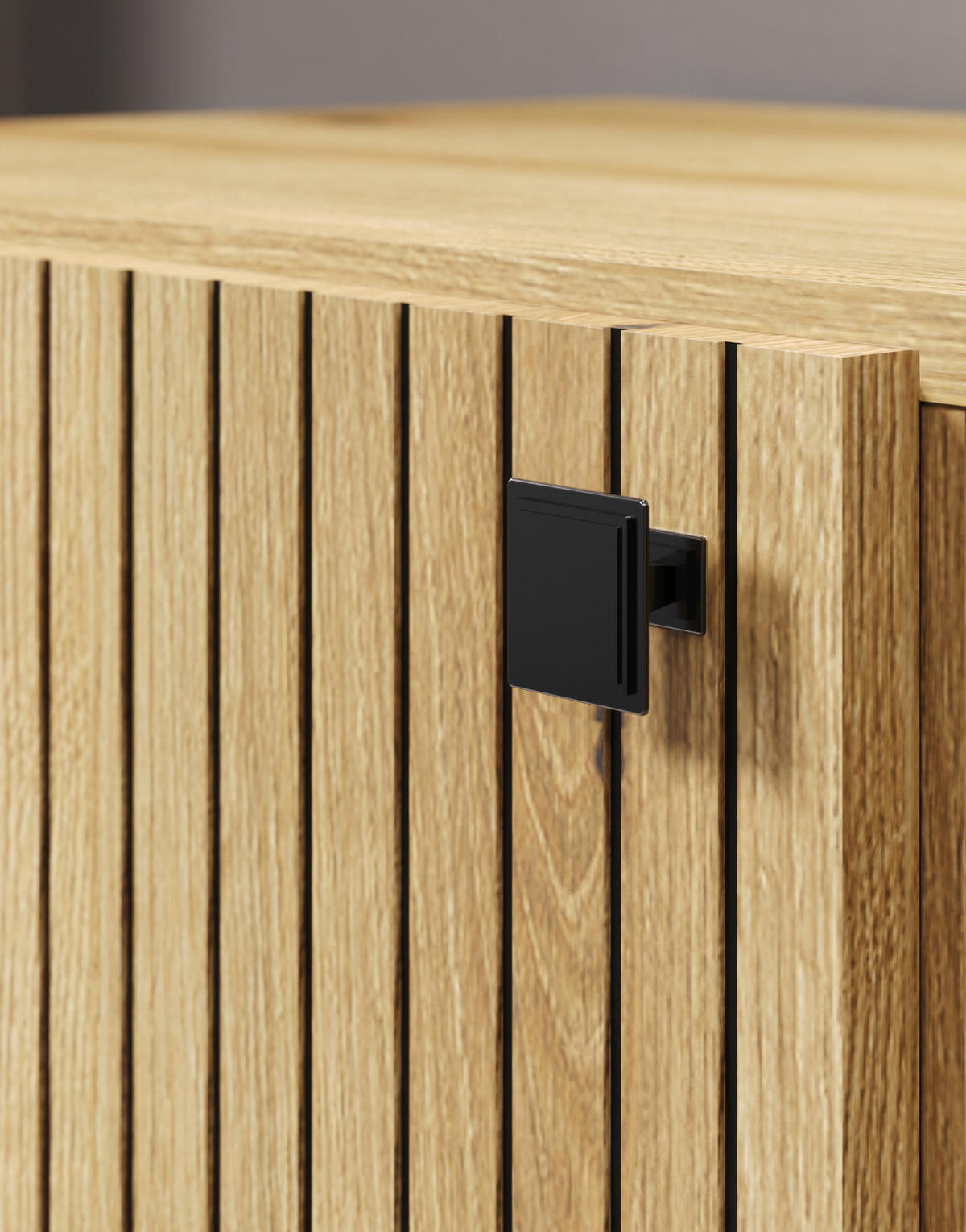 WASCHBECKENUNTERSCHRANK Evoke Eiche 60 cm, Badschrank auf Rollen - Eichefarben/Schwarz, Holzwerkstoff/Kunststoff (60/64/42cm) - Top.Furn