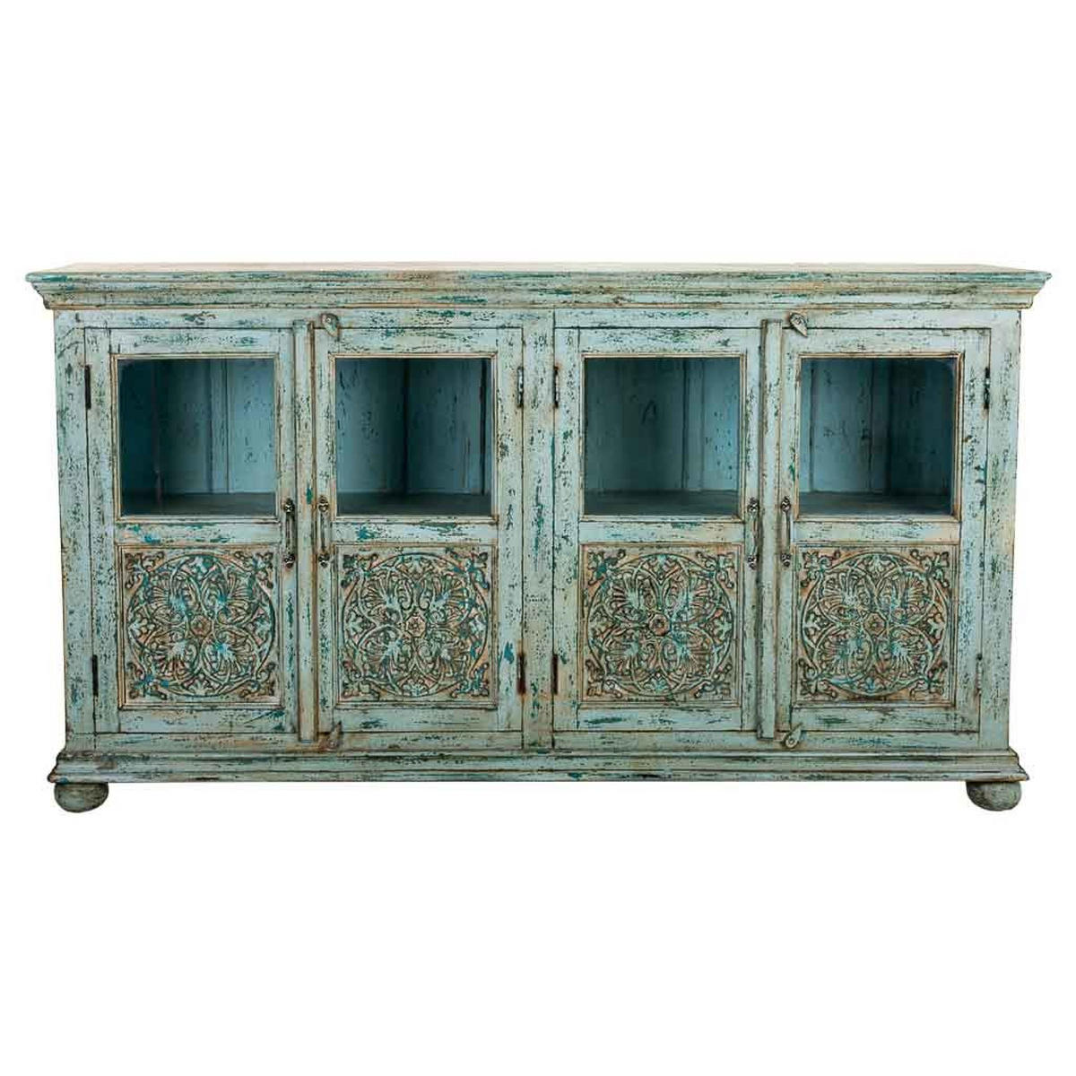 SIDEBOARD aus Holz 170x40x90 blauem - Blau, Holz (170/90/40cm) - Wanderlust