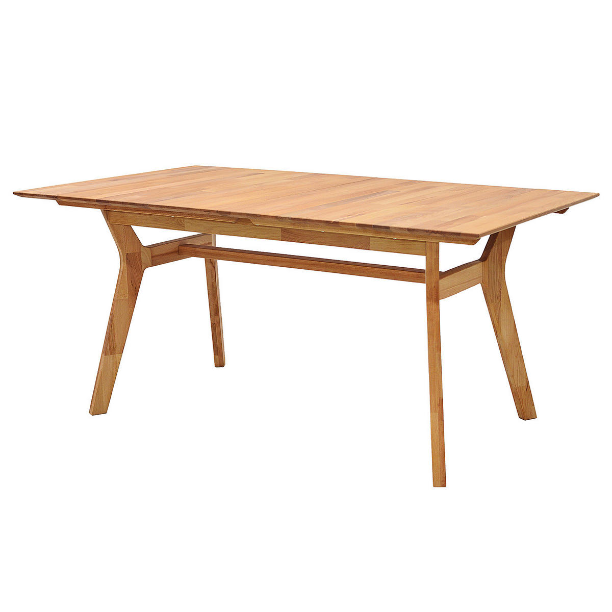 ESSTISCH - Massivholz - Buchefarben, Holz (90/160/75cm) - home24