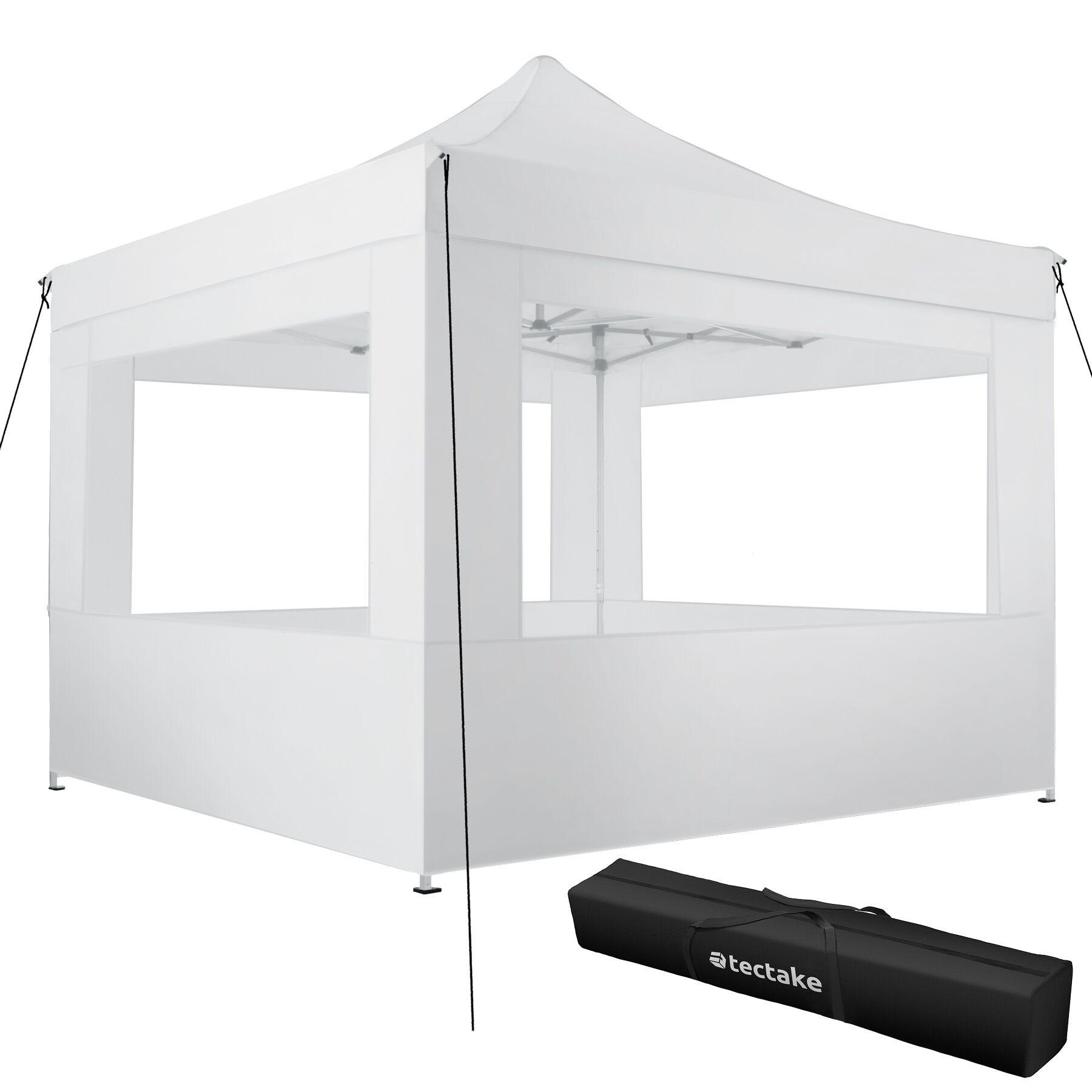 PAVILLON Olivia,inklusive Spannseilen, Heringen und Tragetasche,weiß - Weiß, Kunststoff (300/280/300cm) - tectake