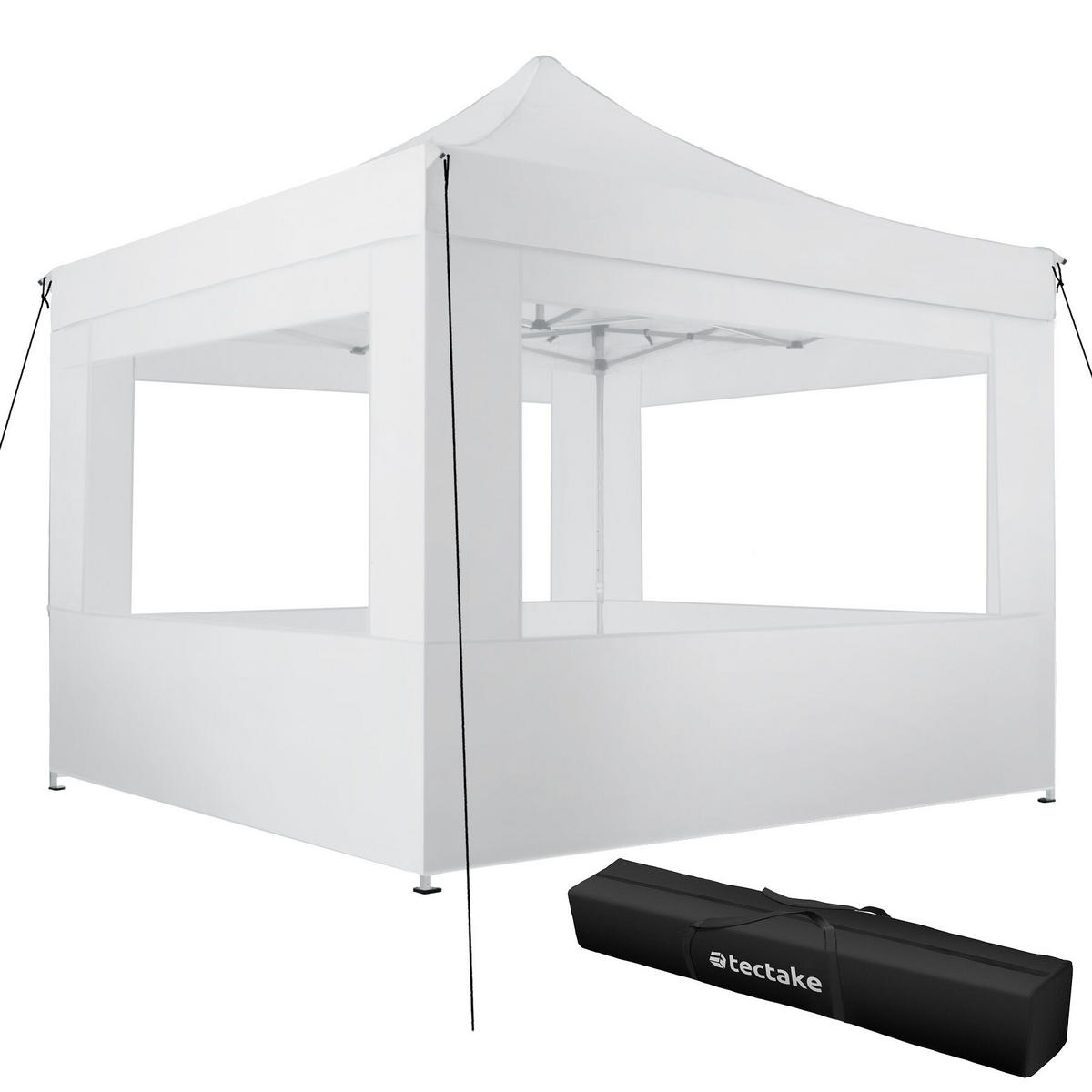 PAVILLON Olivia,inklusive Spannseilen, Heringen und Tragetasche,weiß - Weiß, Kunststoff (300/280/300cm) - tectake