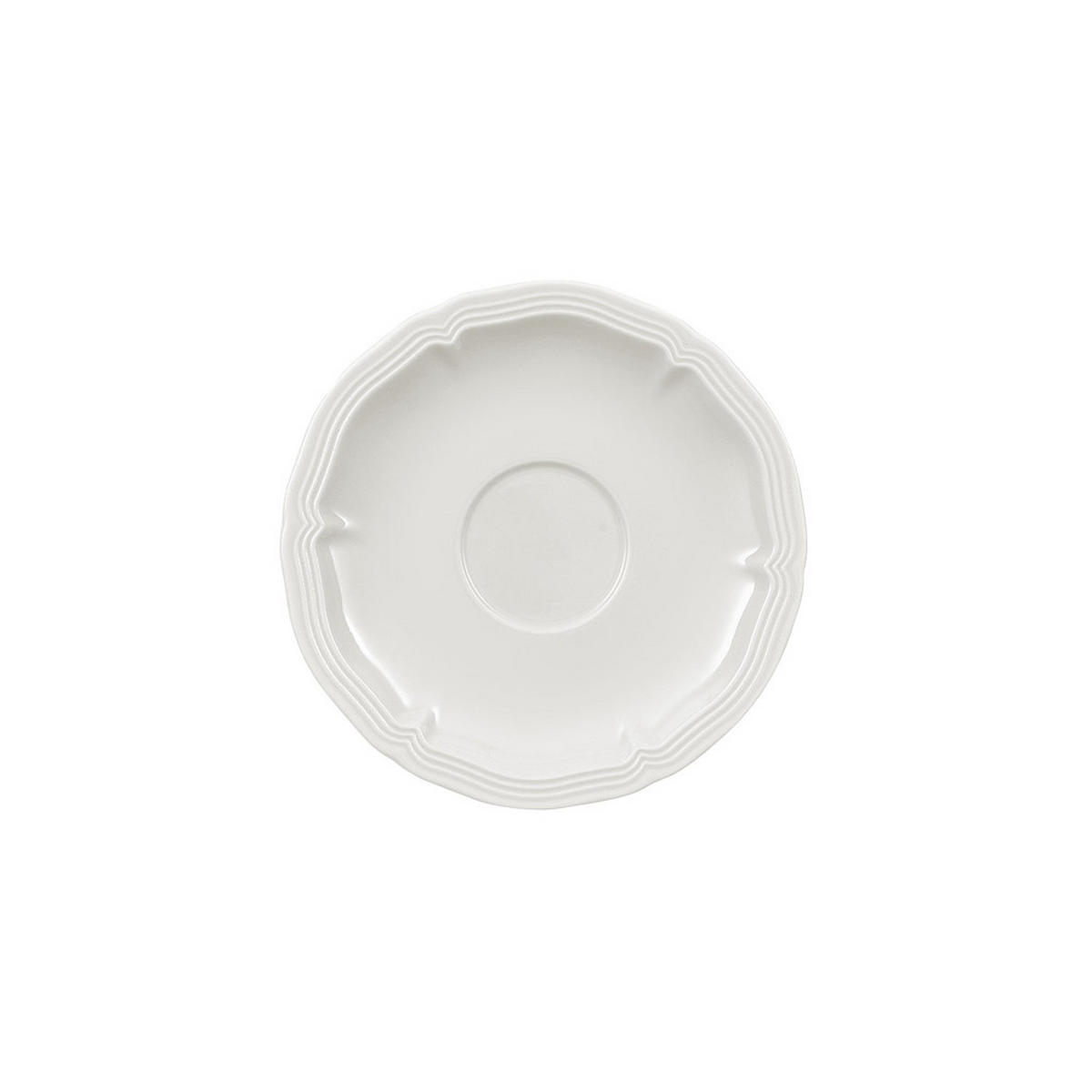 ESPRESSOUNTERTASSE Manoir weiß ø 12,2 cm - Weiß, Keramik (12.2cm) - Villeroy & Boch
