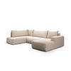 ECKSOFA aus Polyester Revolto U XL 8 Sitzer, Beige (Aragon 03) - Beige, Textil (335/200cm) - Meblito