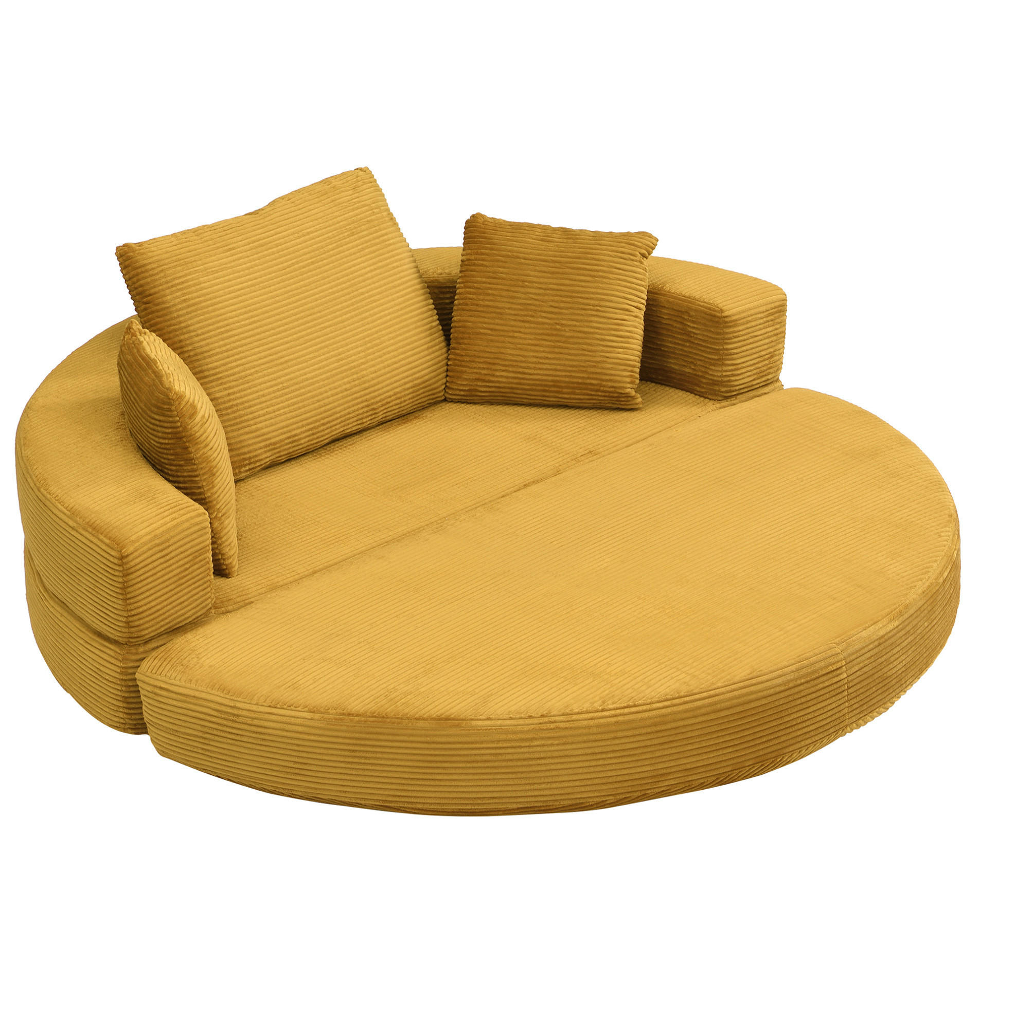 SCHLAFSOFA 173/176/40 cm aus Schaumstoff mit 2-in-1-Funktion Gelb - Gelb, Kunststoff (176/40/173cm) - Modenvie