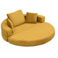 SCHLAFSOFA 173/176/40 cm aus Schaumstoff mit 2-in-1-Funktion Gelb - Gelb, Kunststoff (176/40/173cm) - Modenvie