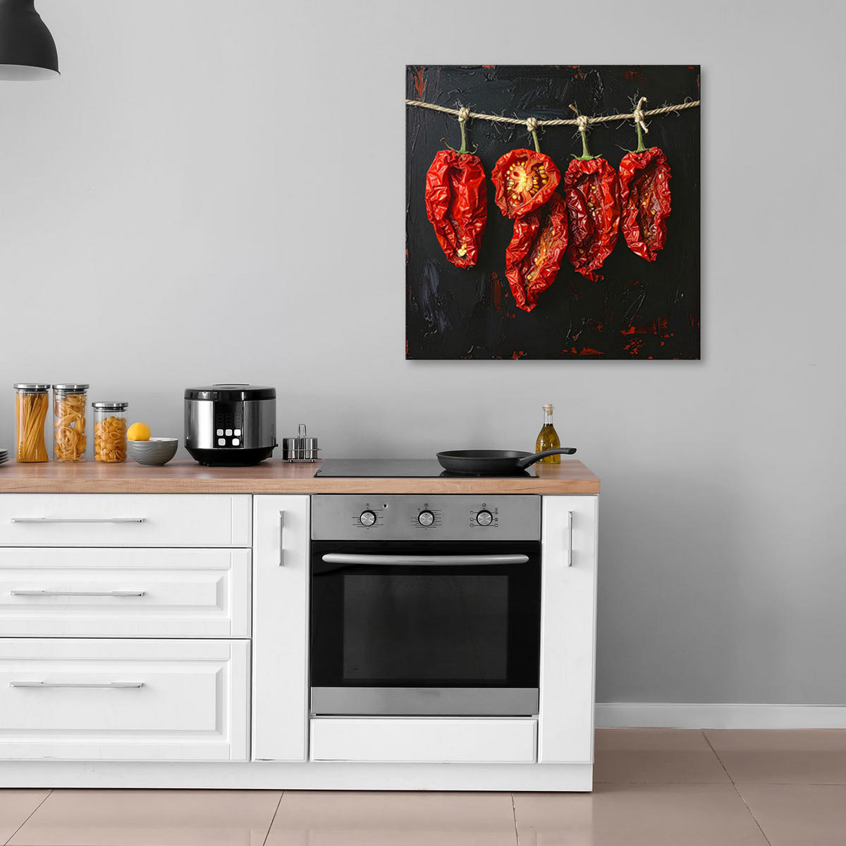 LEINWANDBILD Essen & Trinken 50x50cm - Rot, Textil (50/50cm) - Feeby