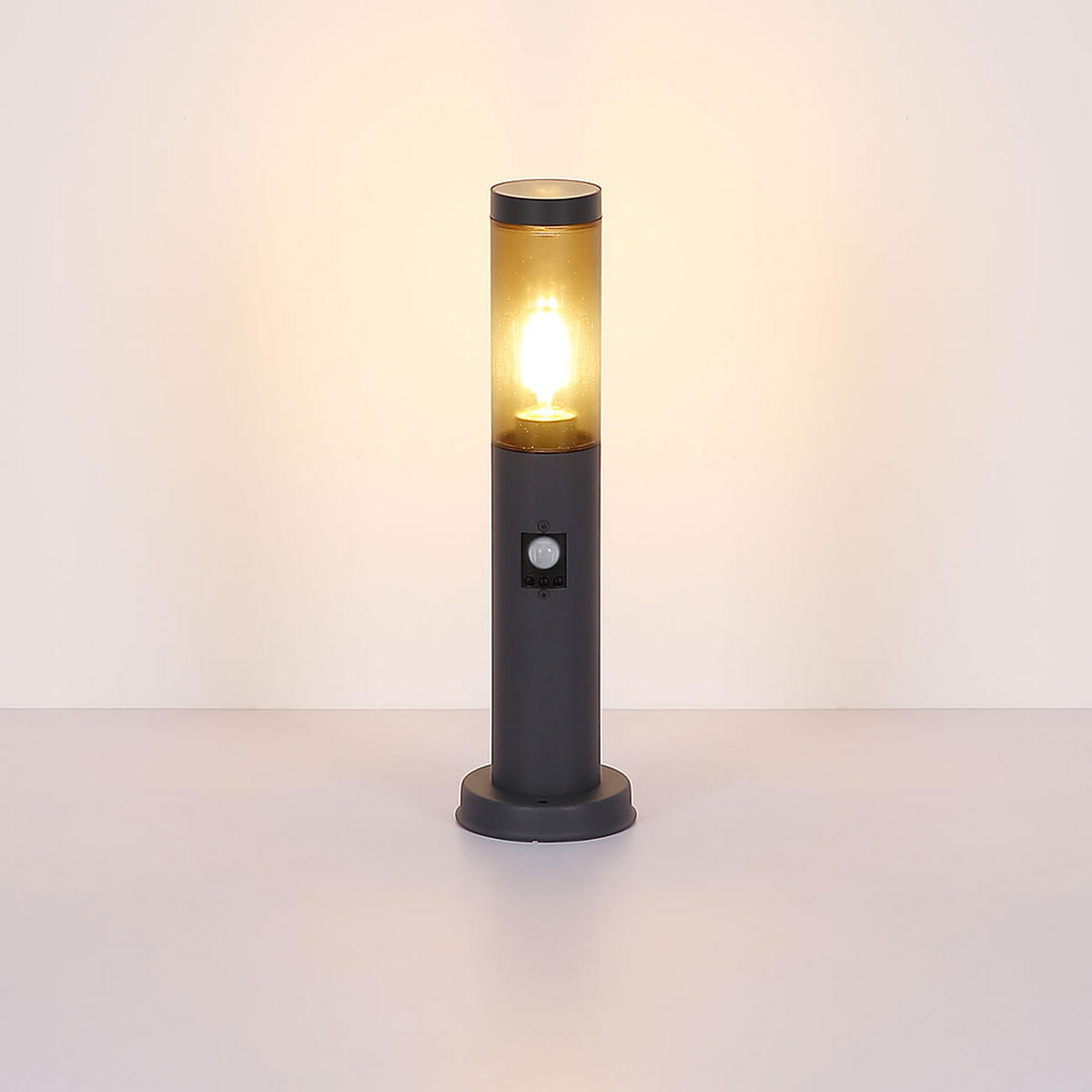 LED AUSSENLEUCHTE Edelstahl Anthrazit - Anthrazit, Metall (12.7/12.7/45cm) - Globo Lighting