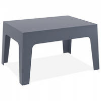 GARTEN-LOUNGETISCH grau 77x56x43 cm - Dunkelgrau, Kunststoff (77/56/43cm) - AlterEgo