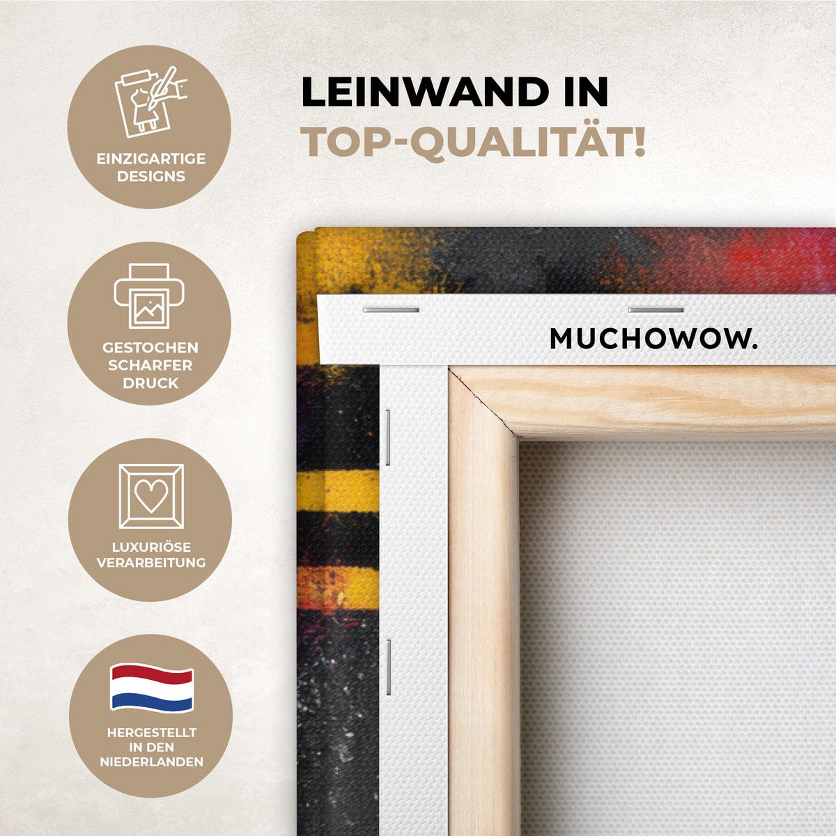 LEINWANDBILD Farbflächen - Formen - Bunt - Abstrakt XXL 150x100 cm - Pink, Textil (150/100cm) - MuchoWow