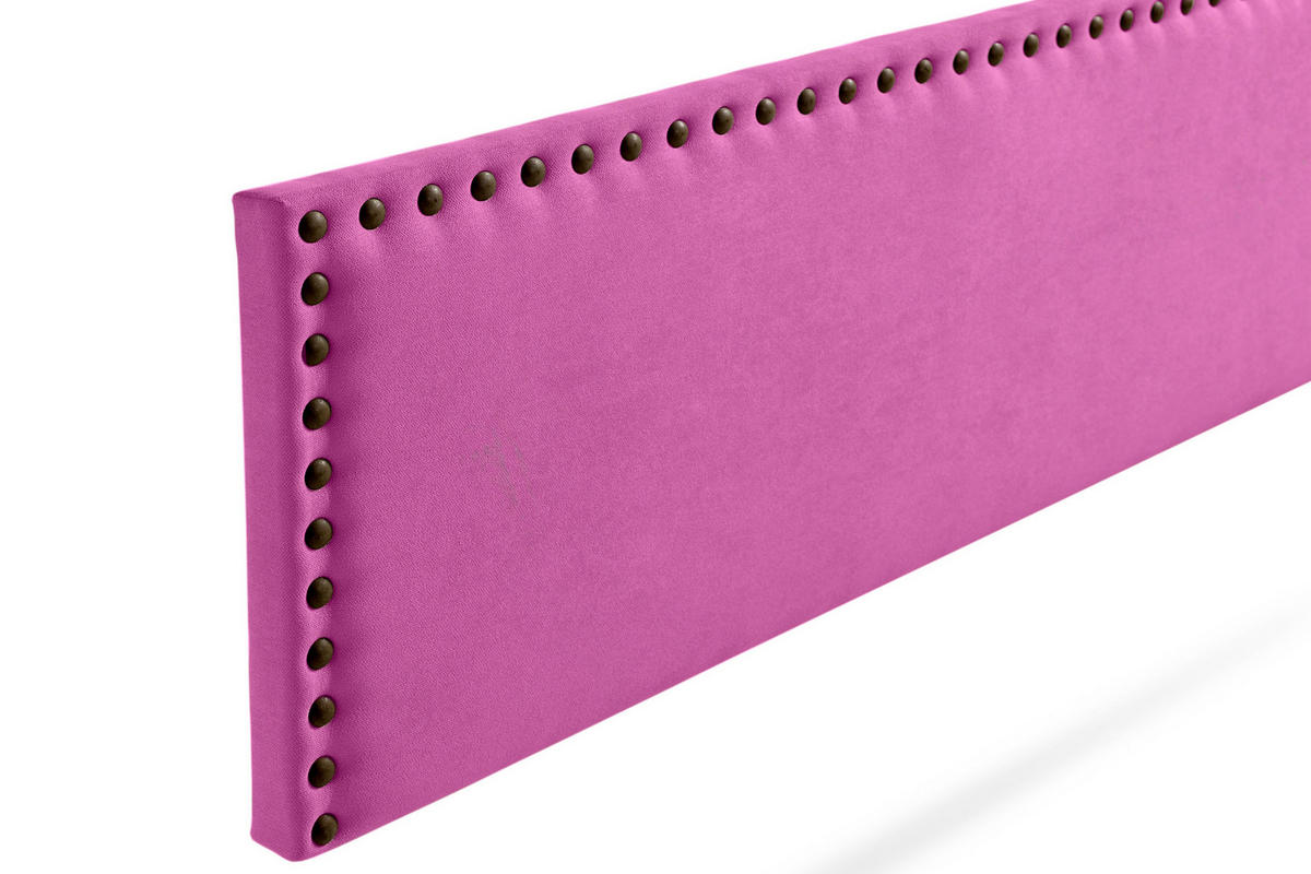 KOPFTEIL gepolstert MODENA Aqualine 145x55x8 cm - Fuchsie - Moonia - Rosa, Holz (145/8/55cm)