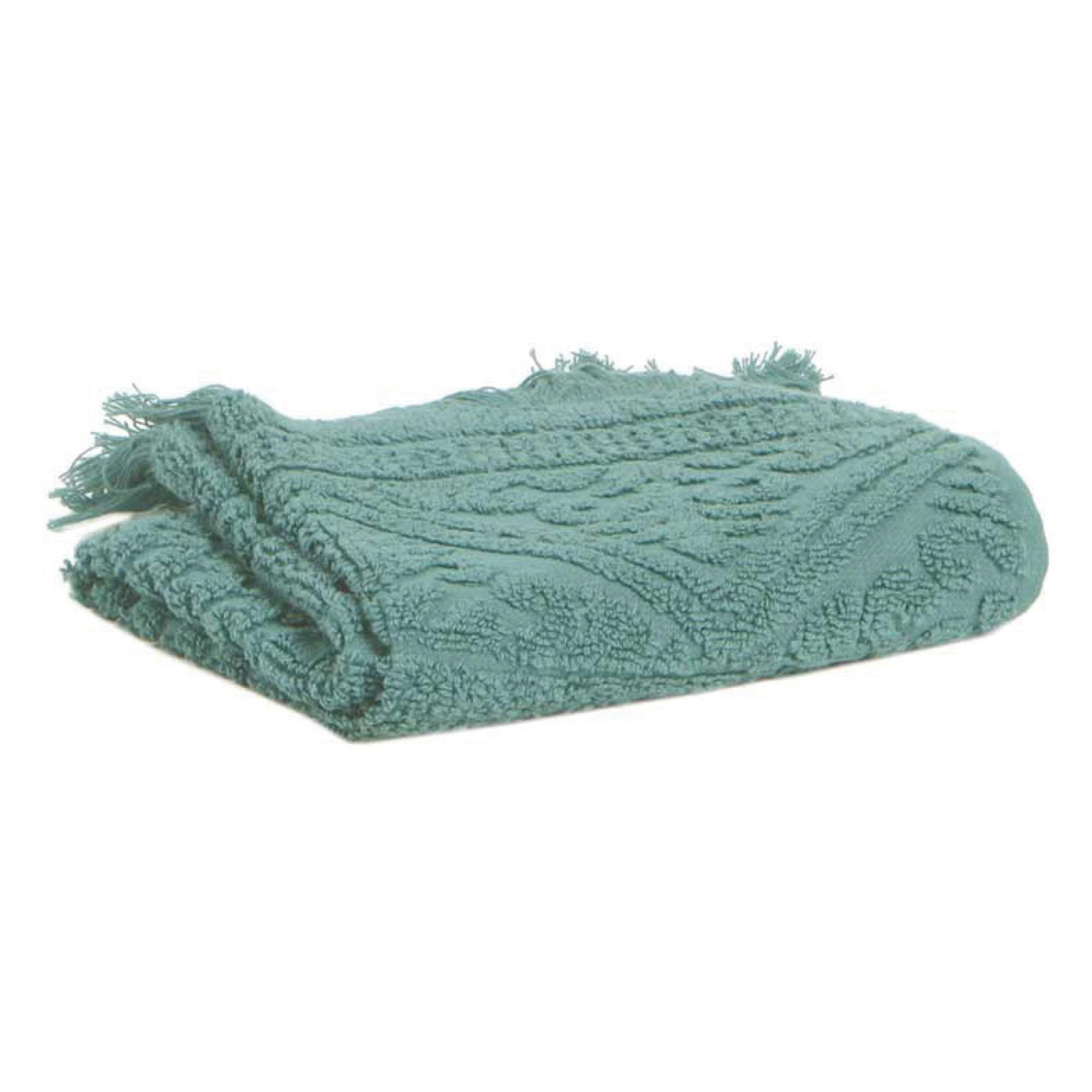 HANDTUCH Zoé graugrün 50 x 100 cm - Türkis, Textil (50/100cm) - Vivaraise