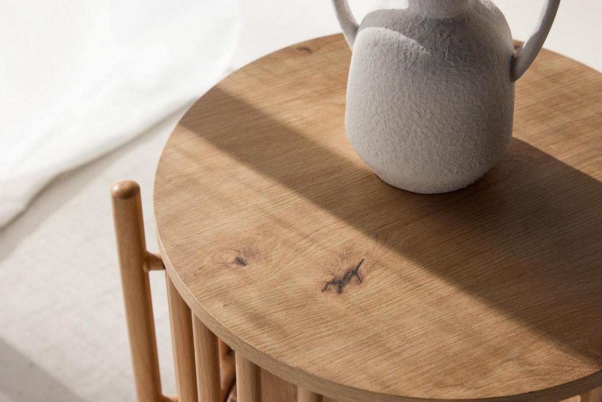 BEISTELLTISCH, Rubbo, Natur, MDF, 45 x 45 x 65 cm - Naturfarben, Holzwerkstoff (45/45/65cm) - ebuy24