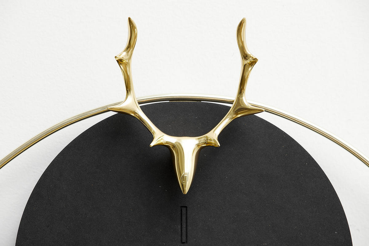 WANDUHR Design Schwarz 46/51 cm - Schwarz, Holzwerkstoff/Metall (1.45/50.8/2cm) - ONZENO