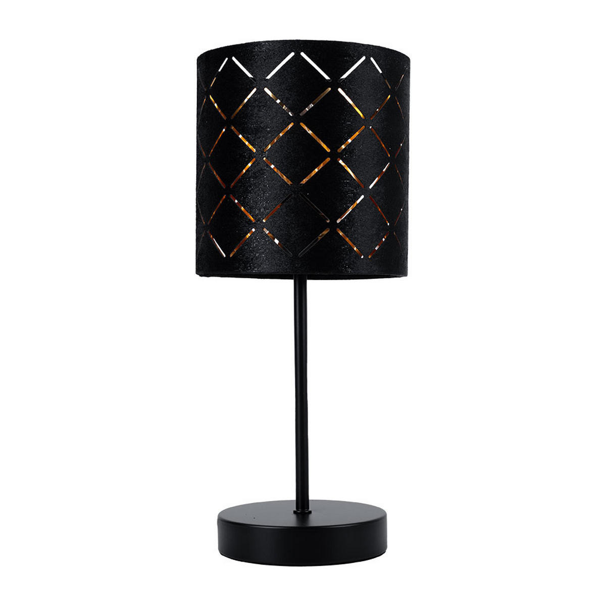 LED TISCHLEUCHTE SUNNA Samt Schwarz - Schwarz, Metall (15/15/35cm) - Globo Lighting