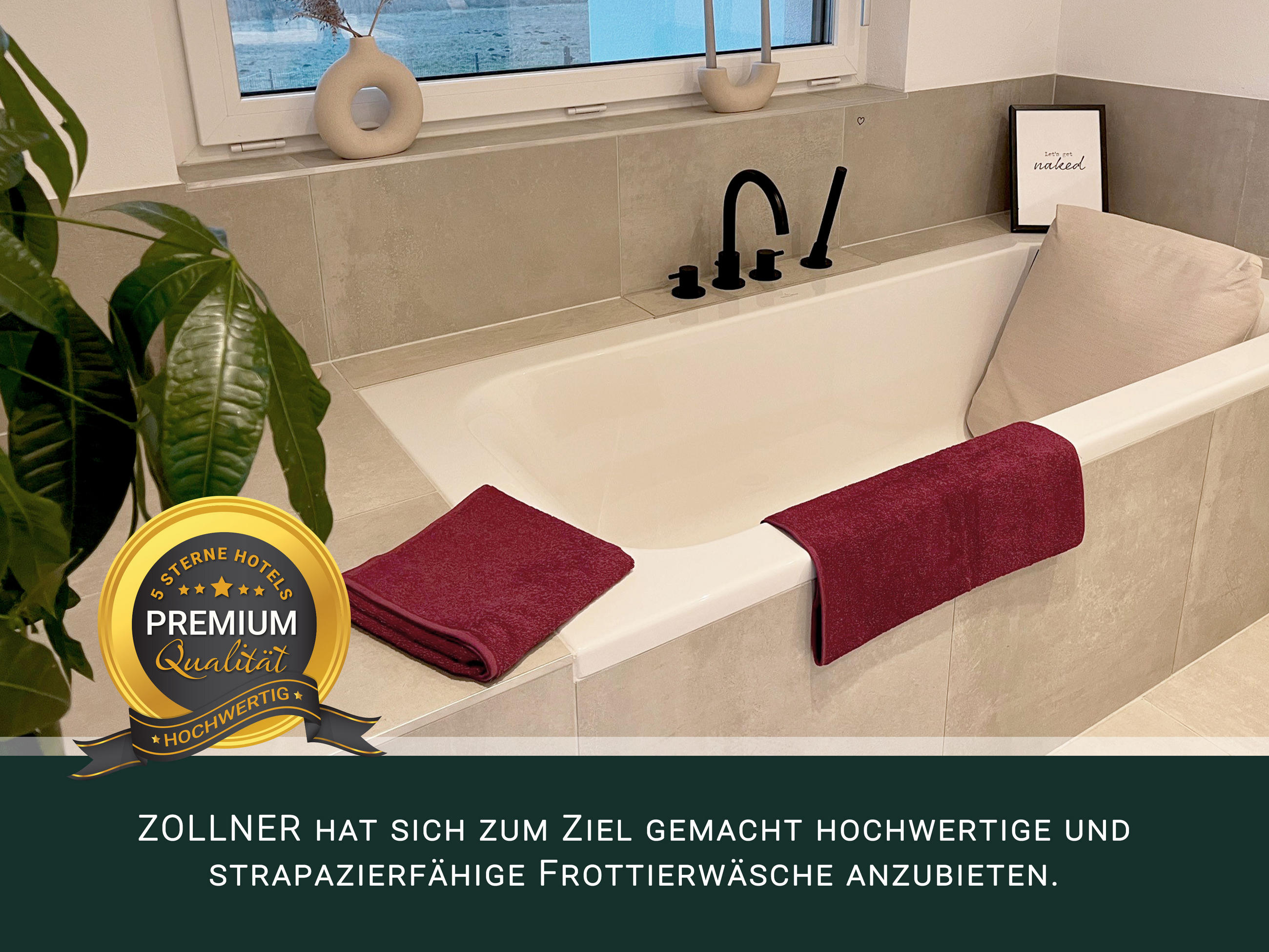 HANDTÜCHER, 10er-Set, 50x100 cm, 100% Baumwolle, Rot - Bordeaux, Textil (50/100cm) - Zollner