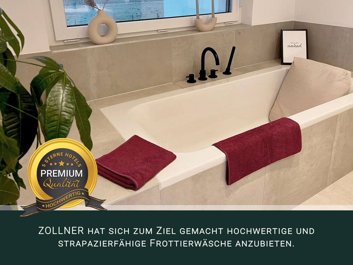 HANDTÜCHER, 10er-Set, 50x100 cm, 100% Baumwolle, Rot - Bordeaux, Textil (50/100cm) - Zollner