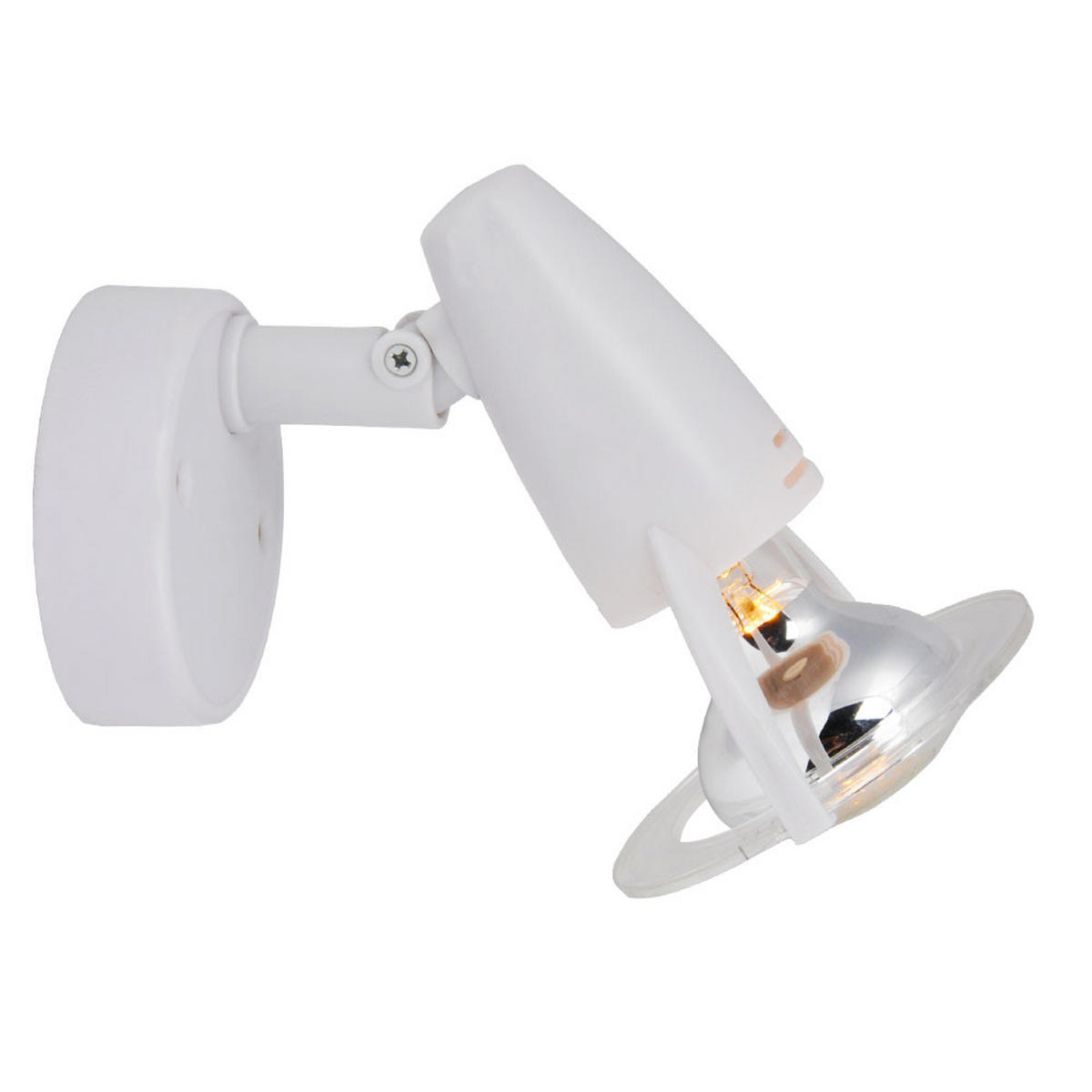 WANDLEUCHTE Kunststoff Weiß beweglicher Spot - Weiß, Kunststoff (8.5/12/12cm) - Globo Lighting