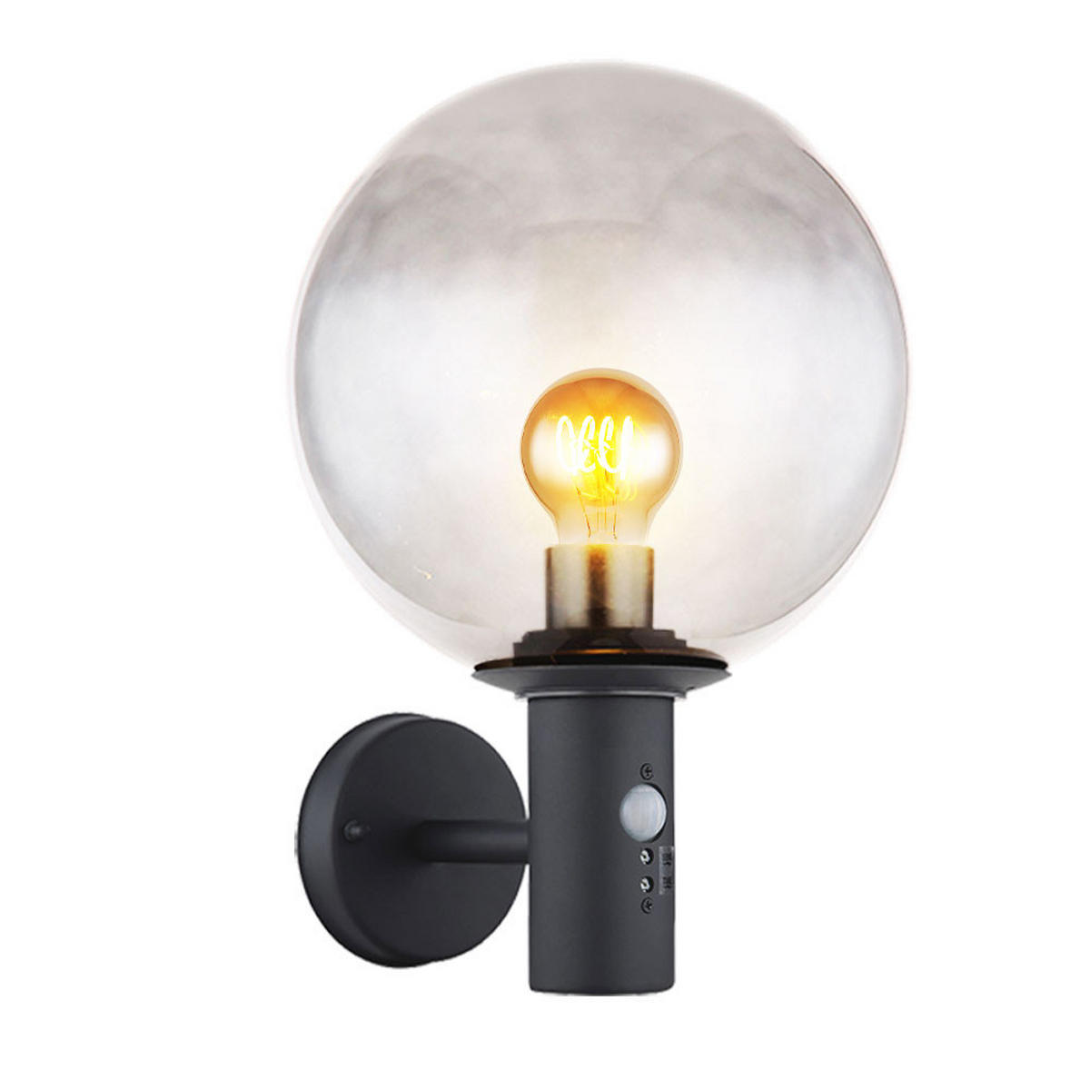 LED WANDLEUCHTE HEDWIG Anthrazit Glas rauch - Anthrazit, Glas (25/26.5/37cm) - Globo Lighting