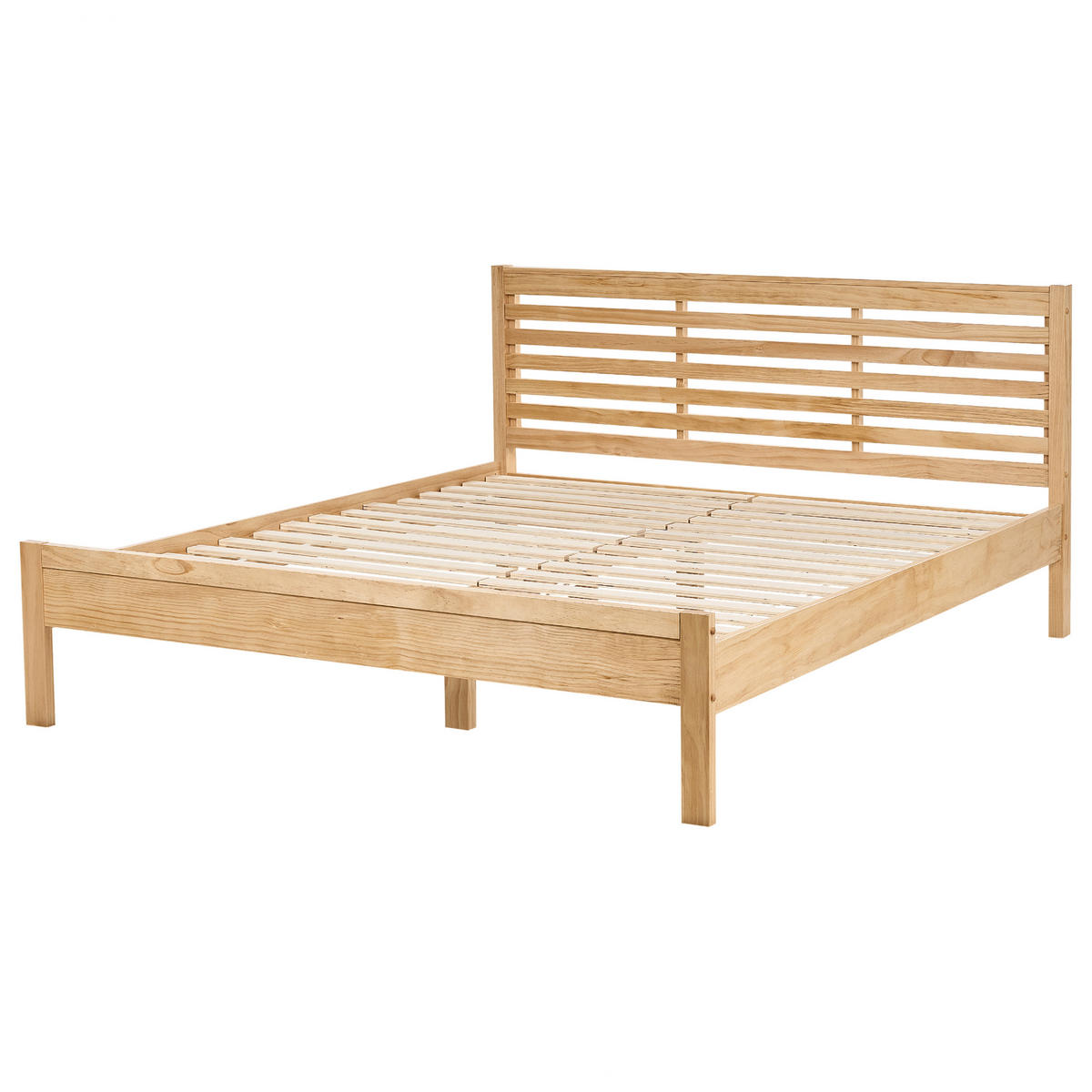 HOLZBETT 160/200cm Heller Holzfarbton Carnac - Hellbraun, Holz (160/200cm) - Beliani