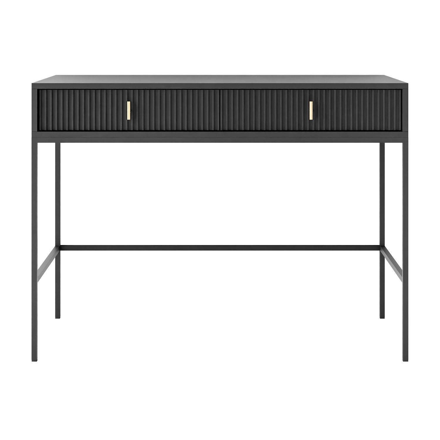KONSOLE MIDNIGHT mit Schubladen auf Gestell schwarz - Schwarz, Holzwerkstoff (50/104/77cm) - Lookway